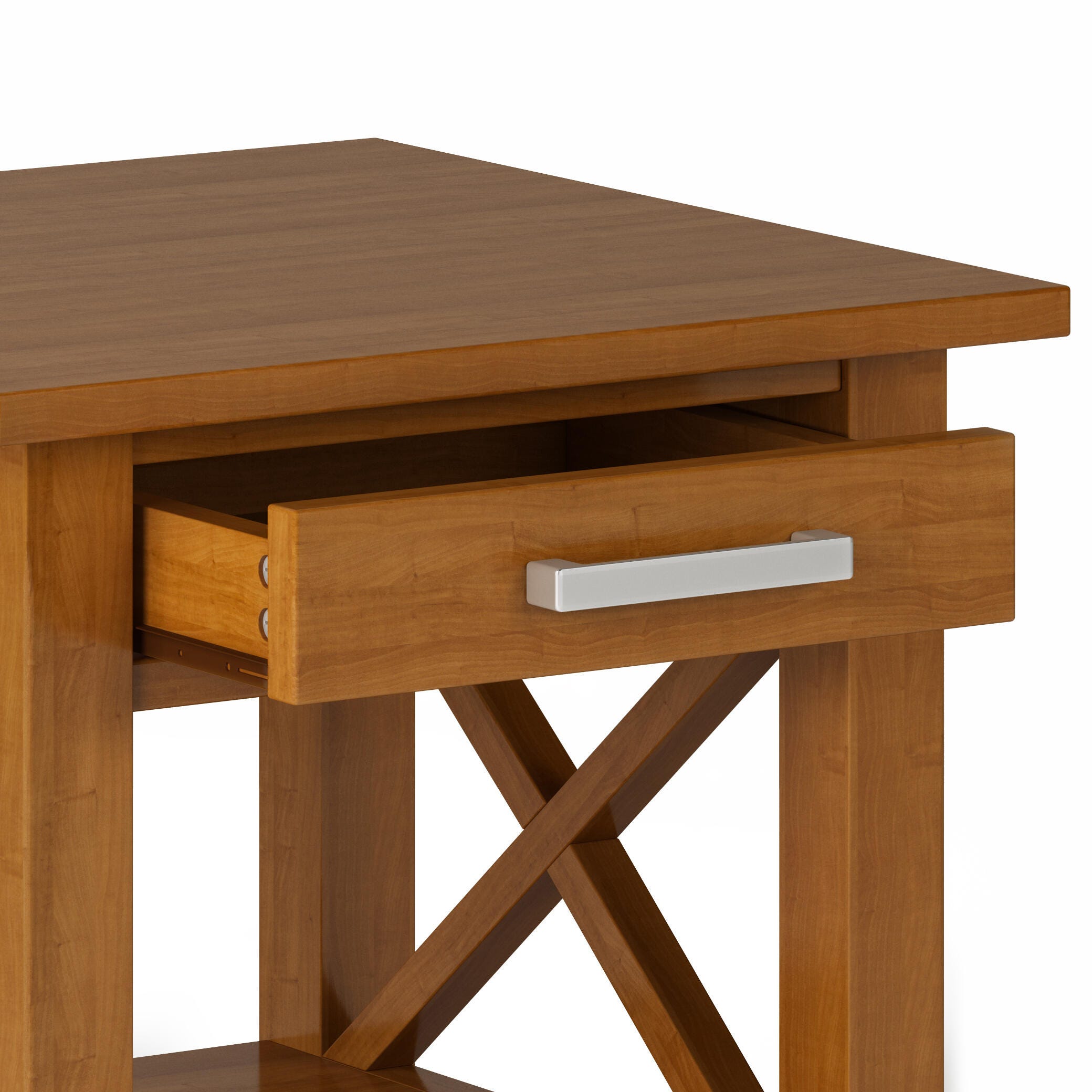 Simpli Home Kitchener End Table, Light Golden Brown, large
