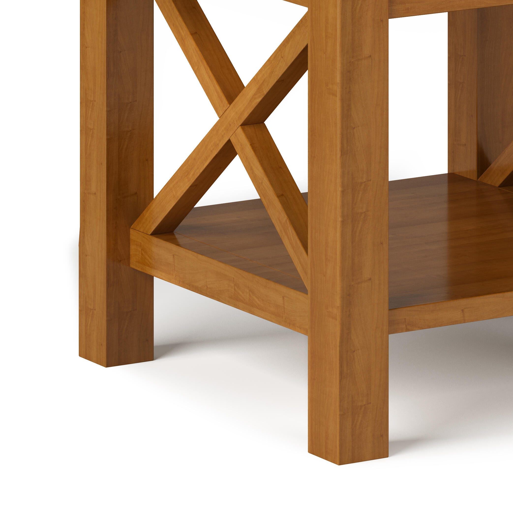 Simpli Home Kitchener End Table, Light Golden Brown, large
