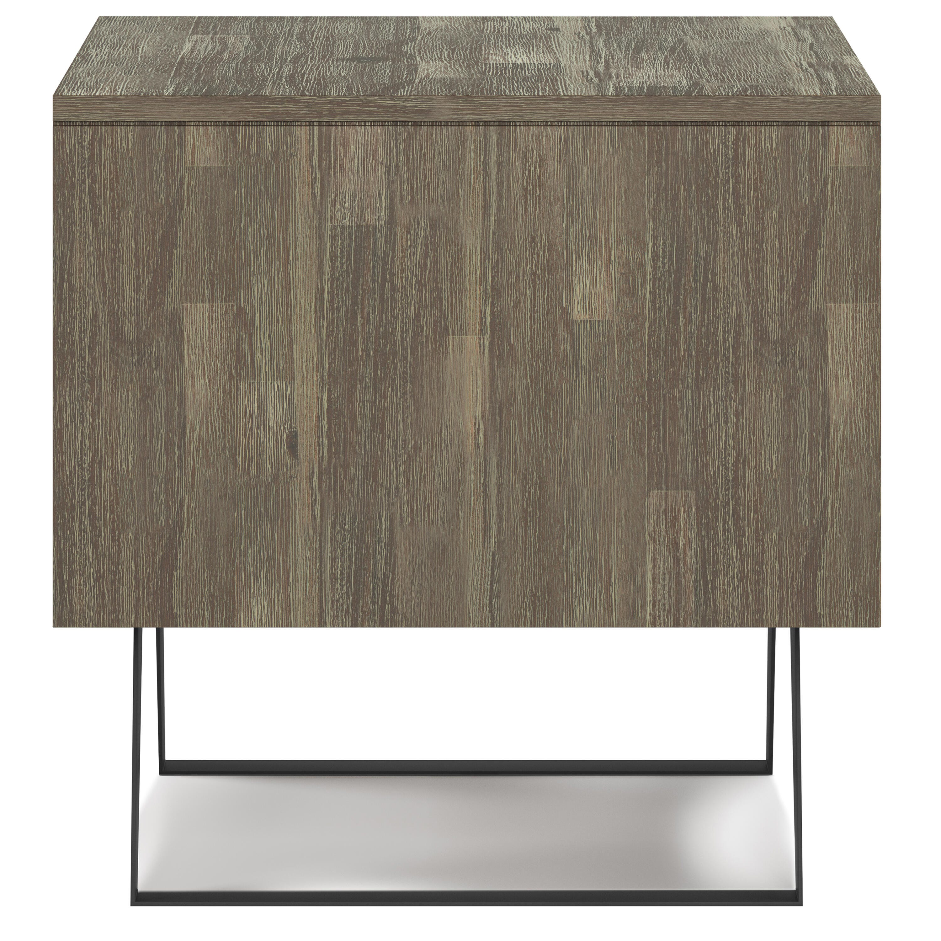 Simpli Home Lowry End Table, Distressed Gray, large