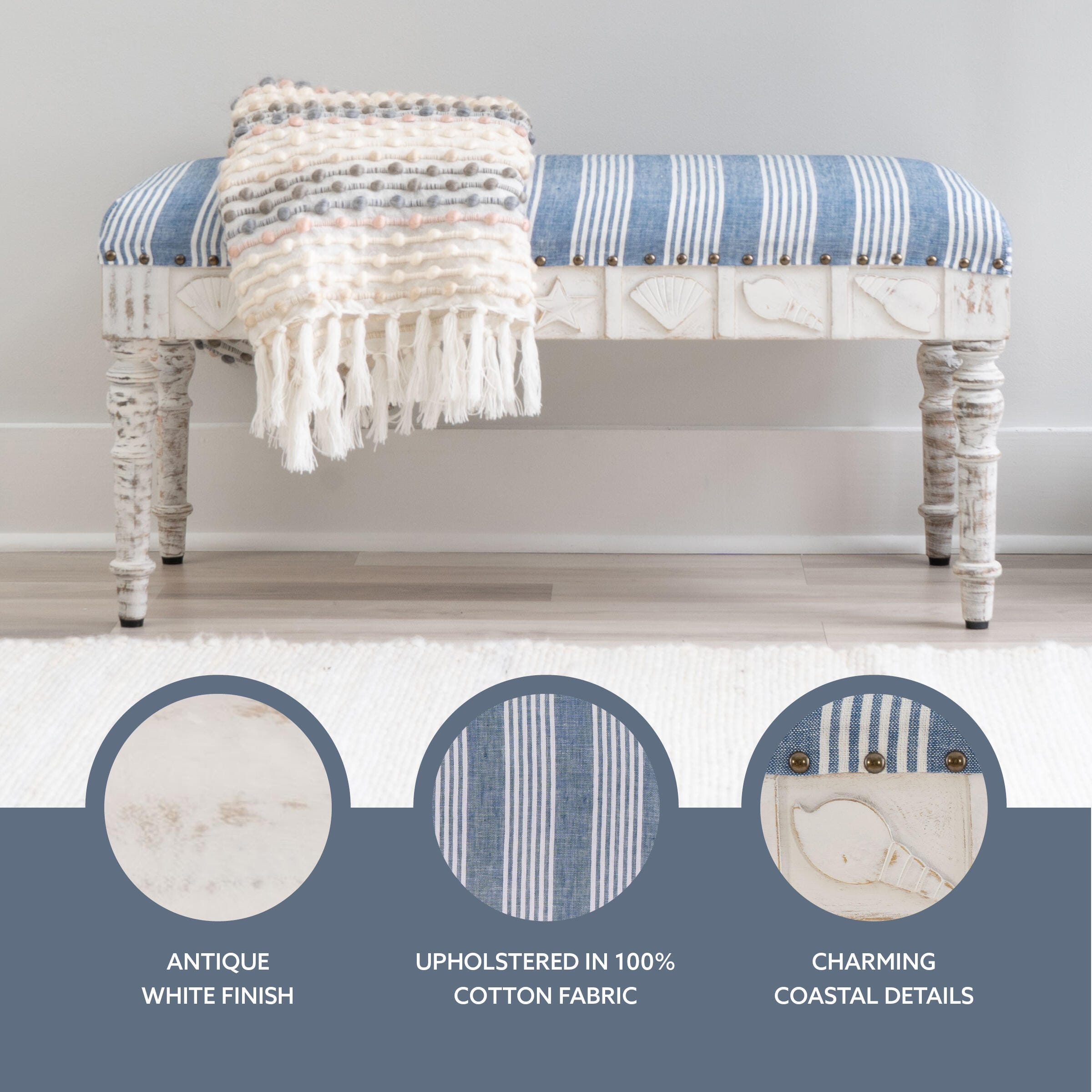 Linon Farah Bench, , large