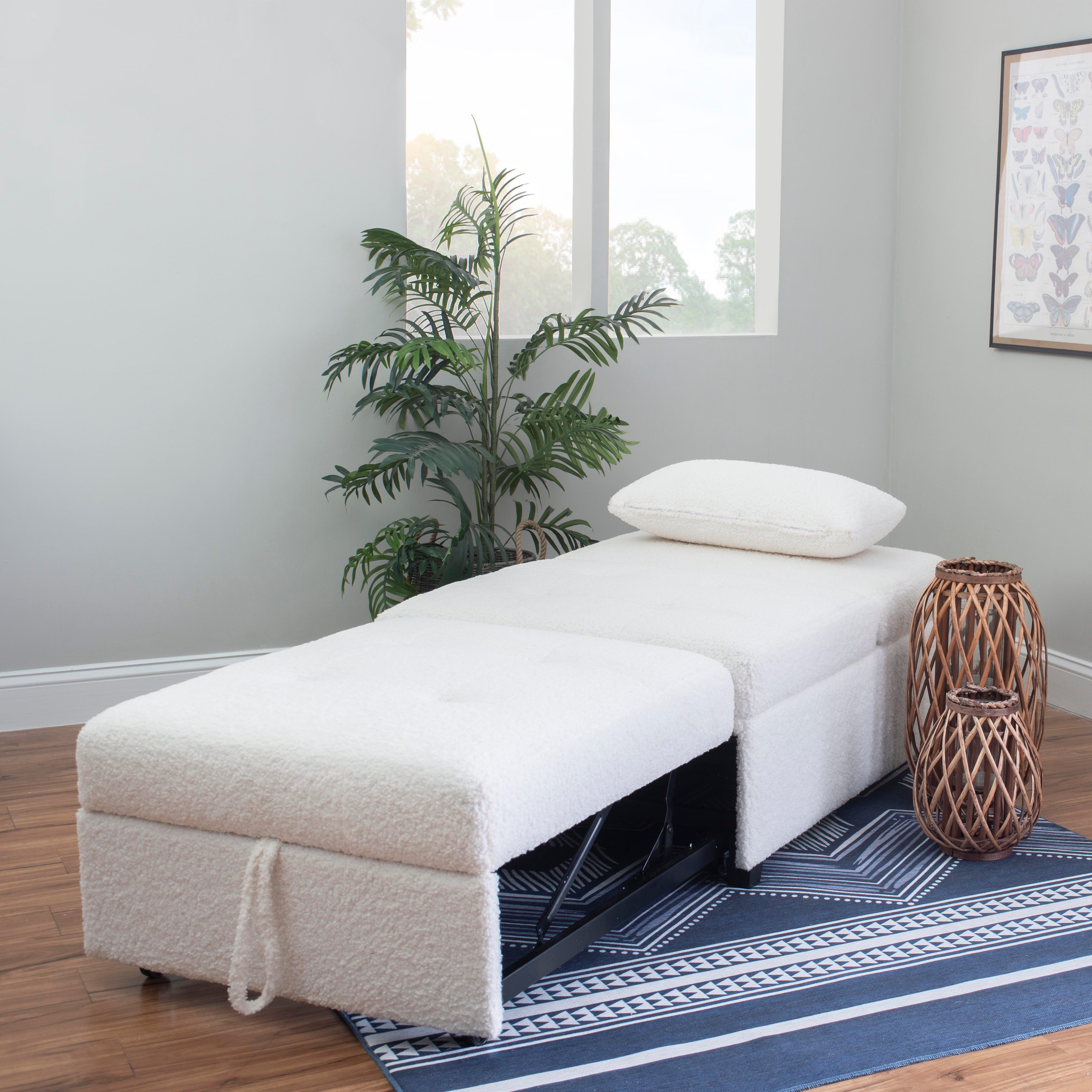 Linon Grayson Sofa Bed, Ivory, large
