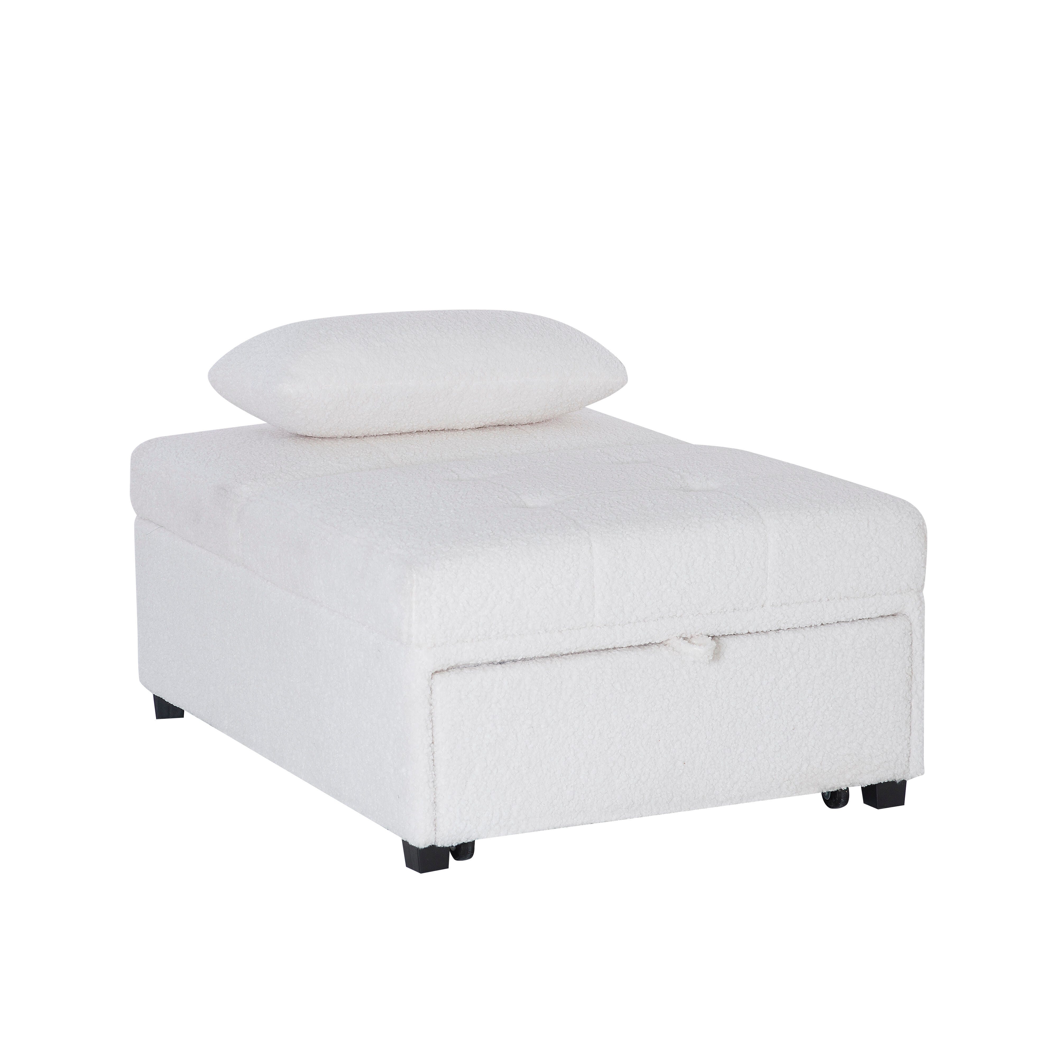 Linon Grayson Sofa Bed, Ivory, large