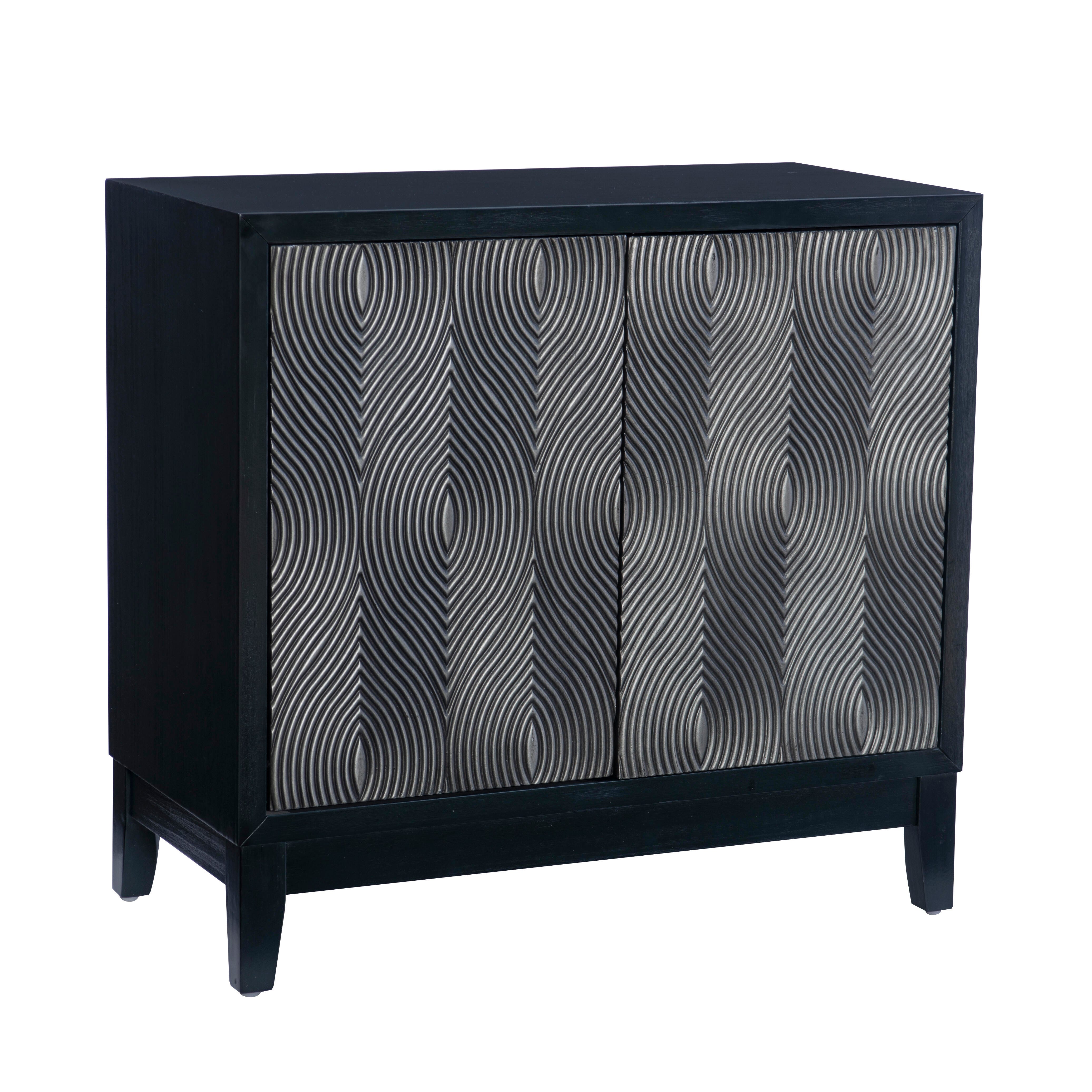 Linon Berkley 34.5" Accent Cabinet, Graphite, large