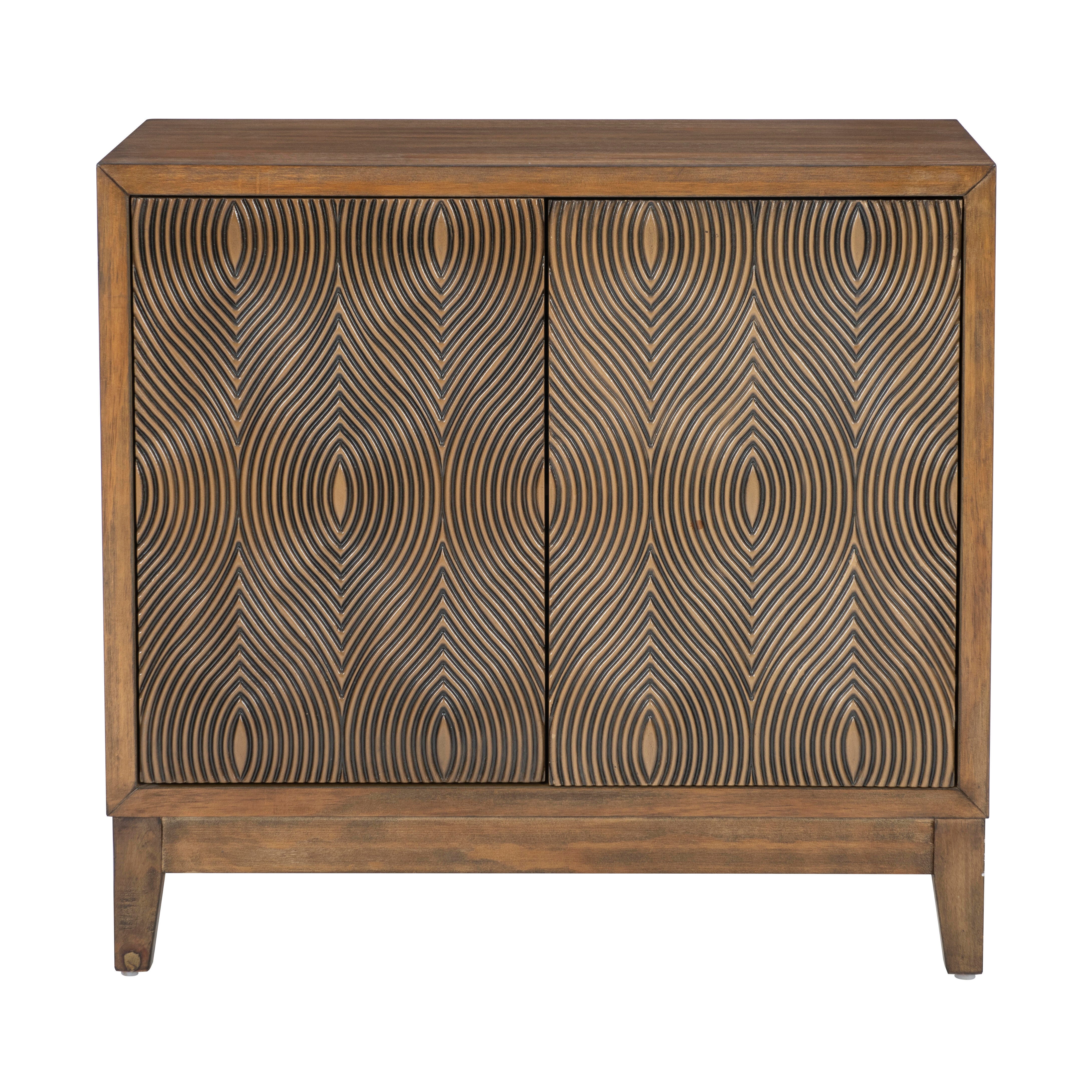 Linon Berkley 34.5" Accent Cabinet, Brown, large