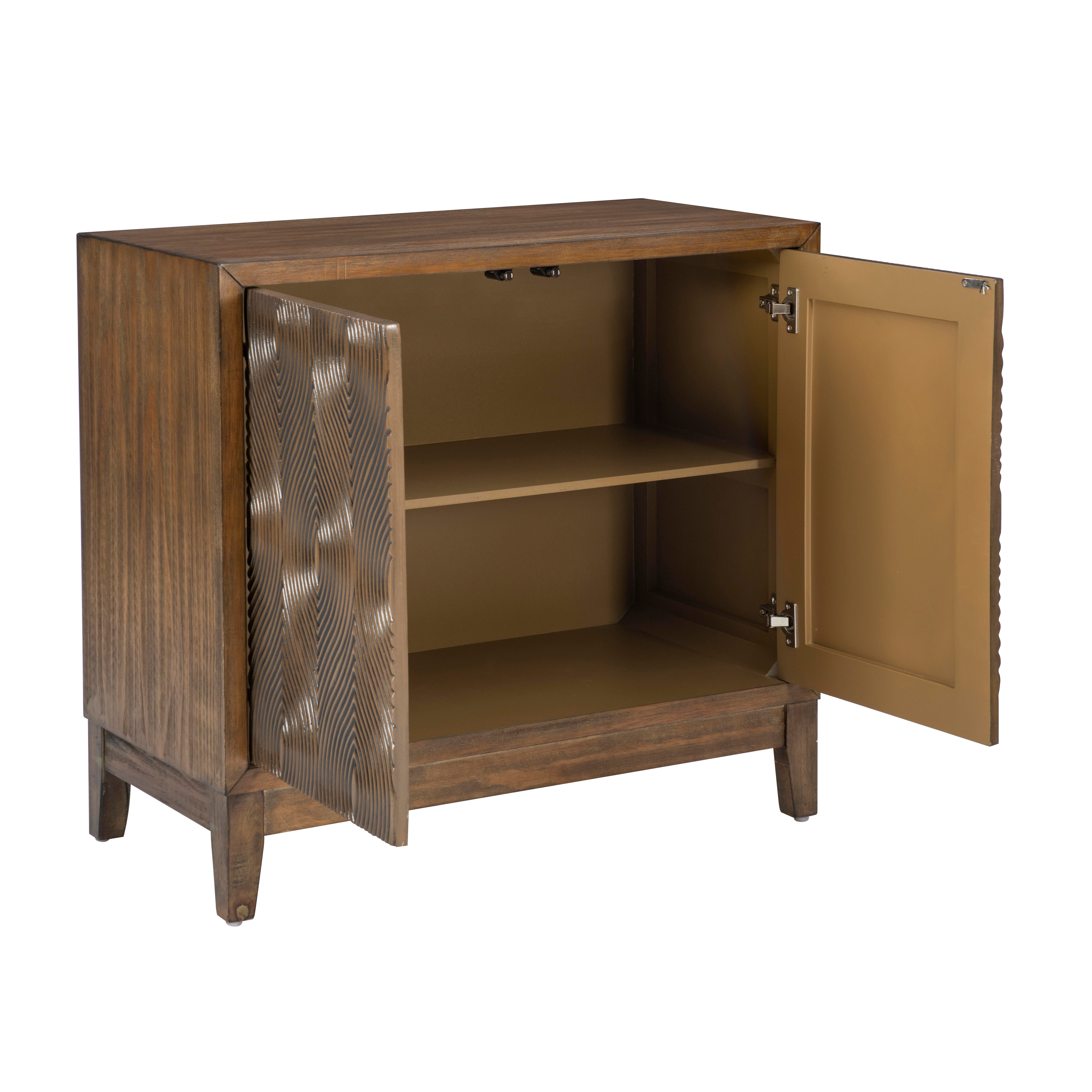 Linon Berkley 34.5" Accent Cabinet, Brown, large