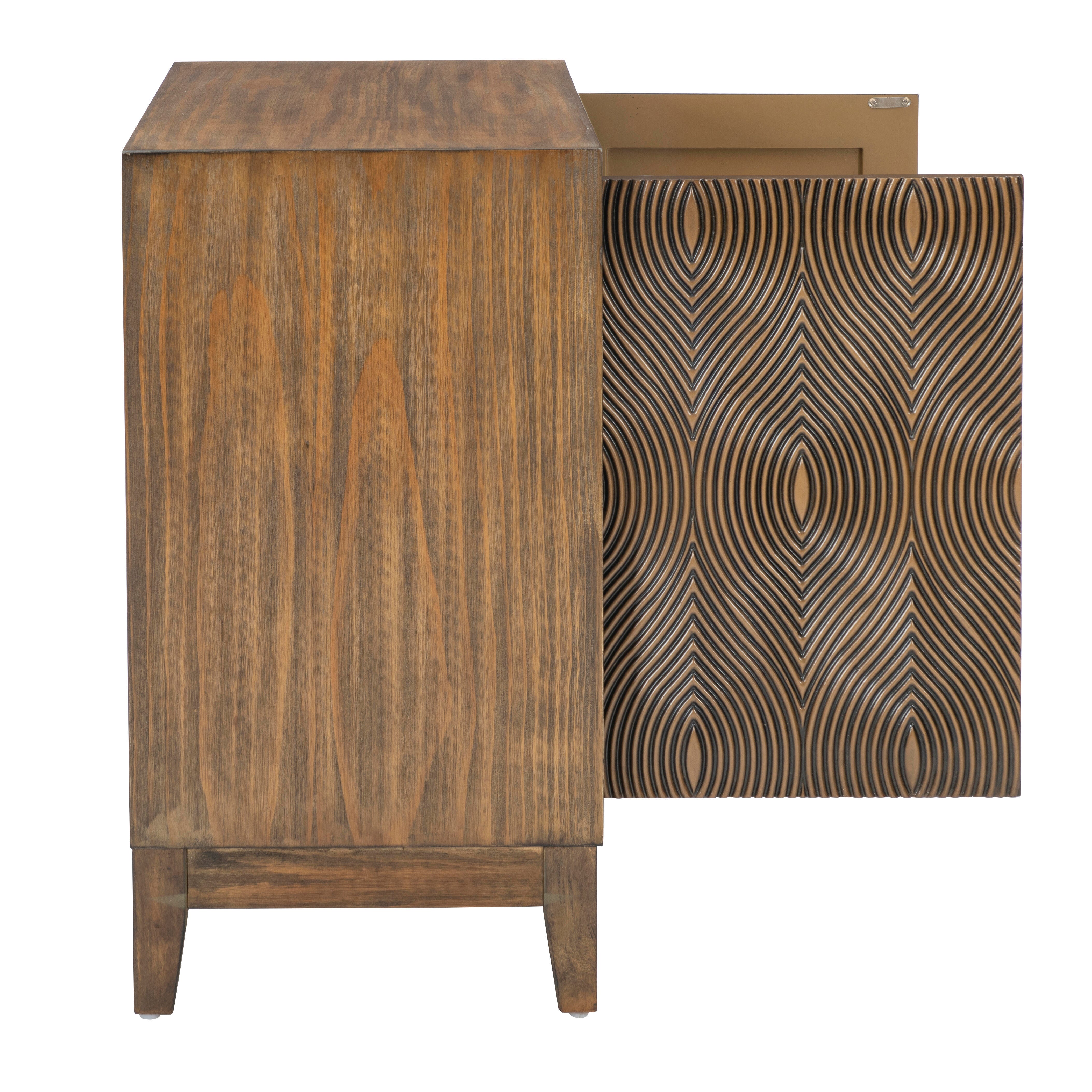 Linon Berkley 34.5" Accent Cabinet, Brown, large