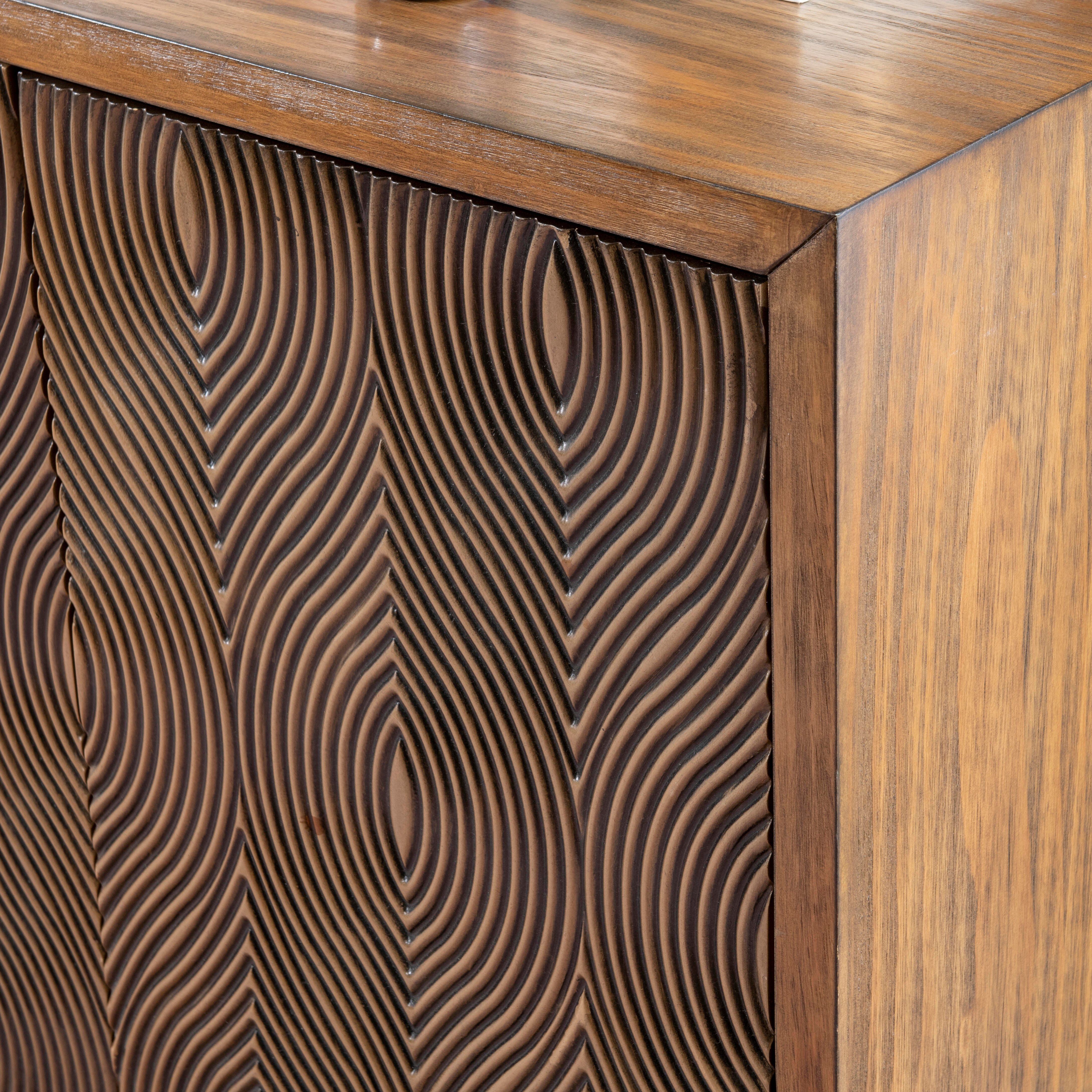 Linon Berkley 34.5" Accent Cabinet, Brown, large
