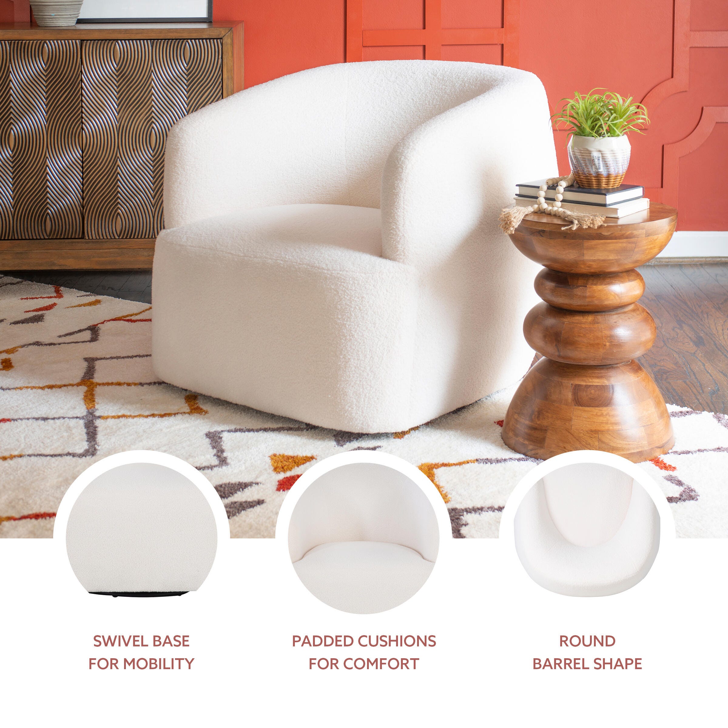 Linon Corinna Swivel Chair | Ashley