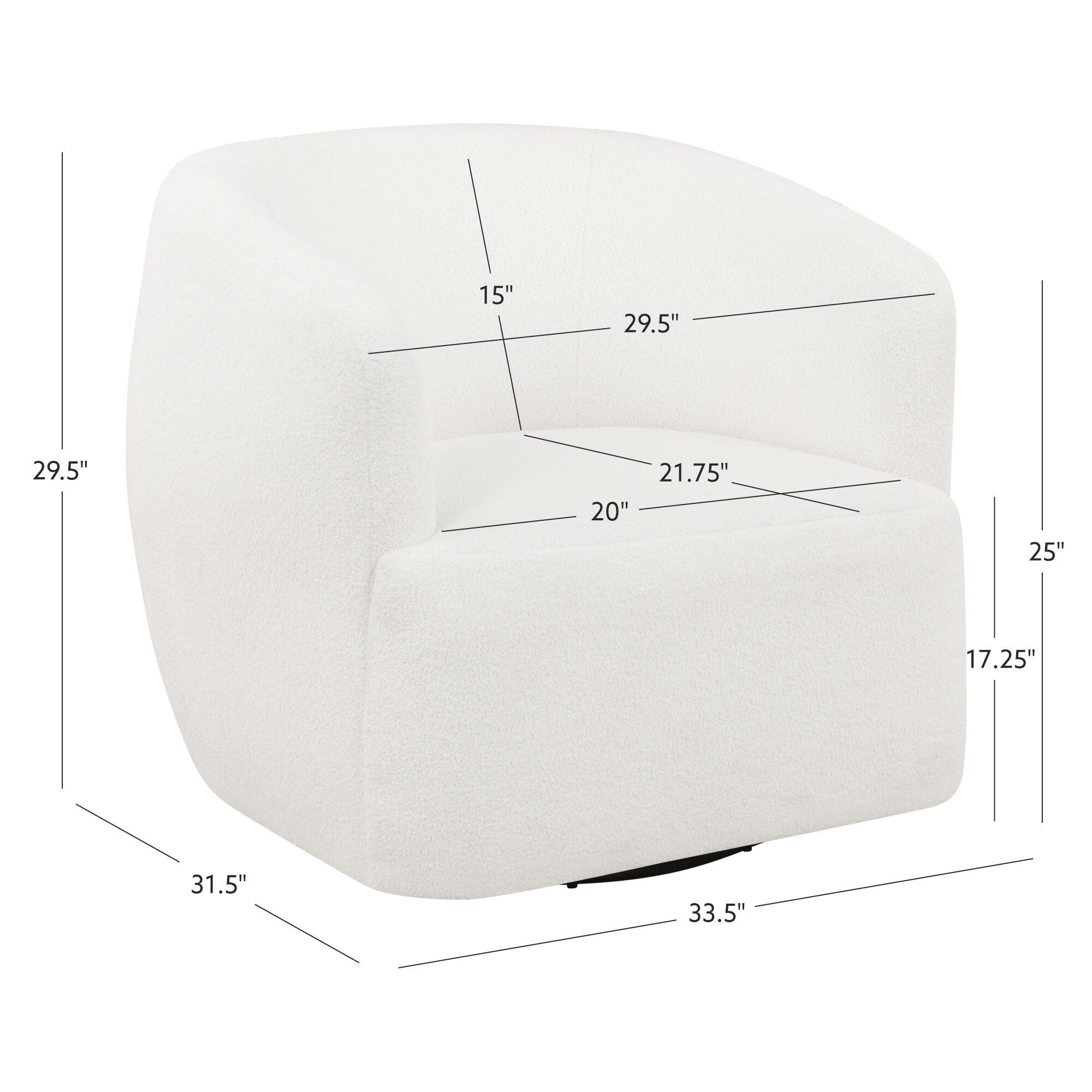 Linon Corinna Swivel Chair, , large