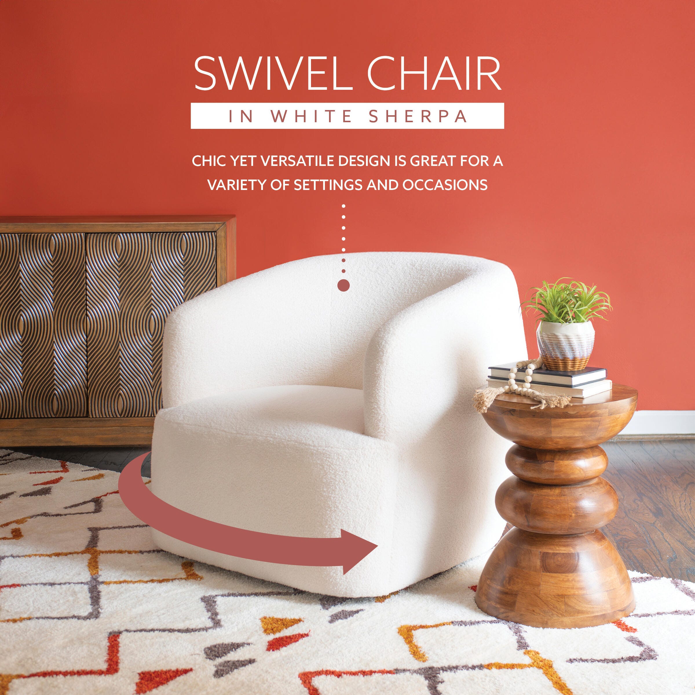 Linon Corinna Swivel Chair | Ashley