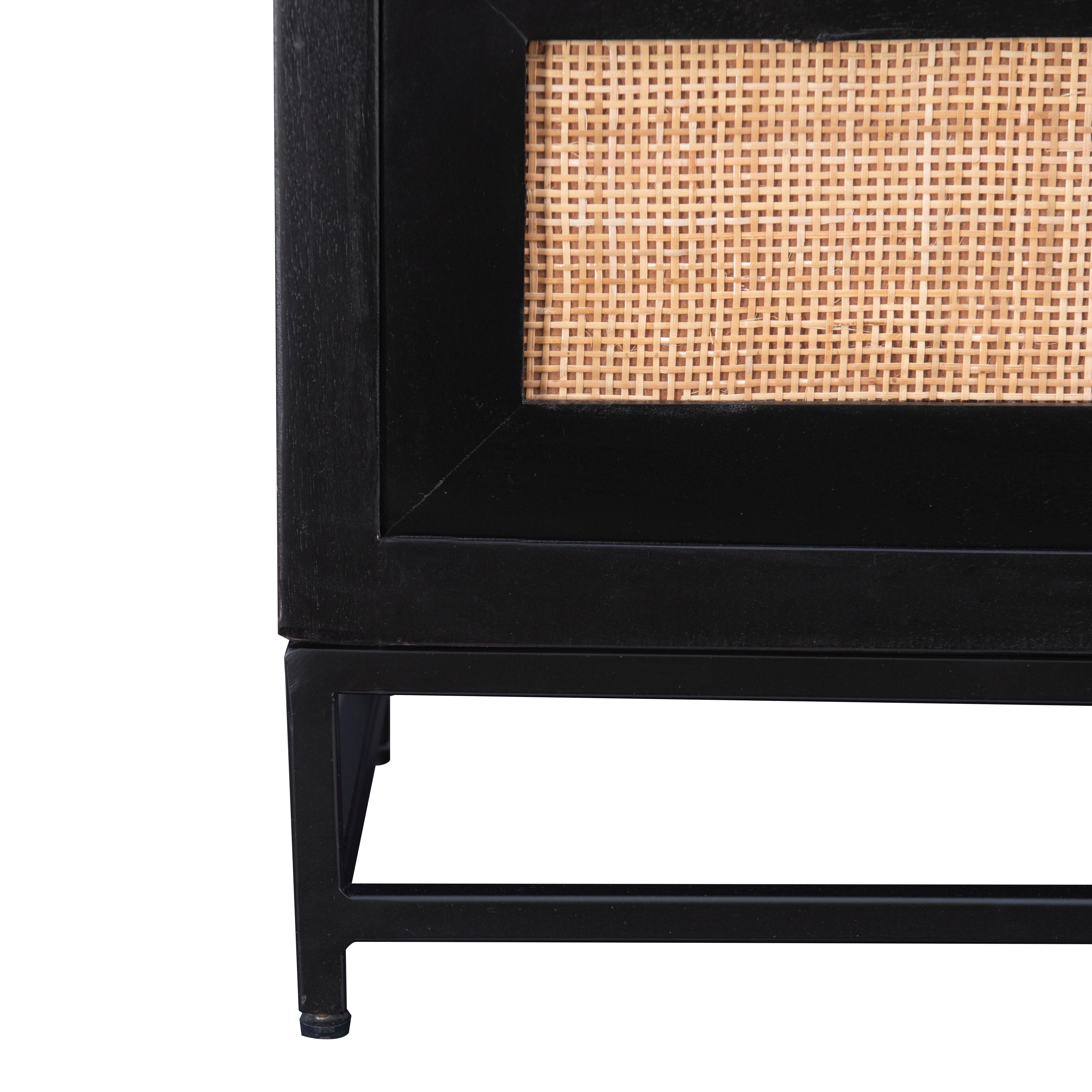 Linon Jones Three Drawer Cabinet, Black, large