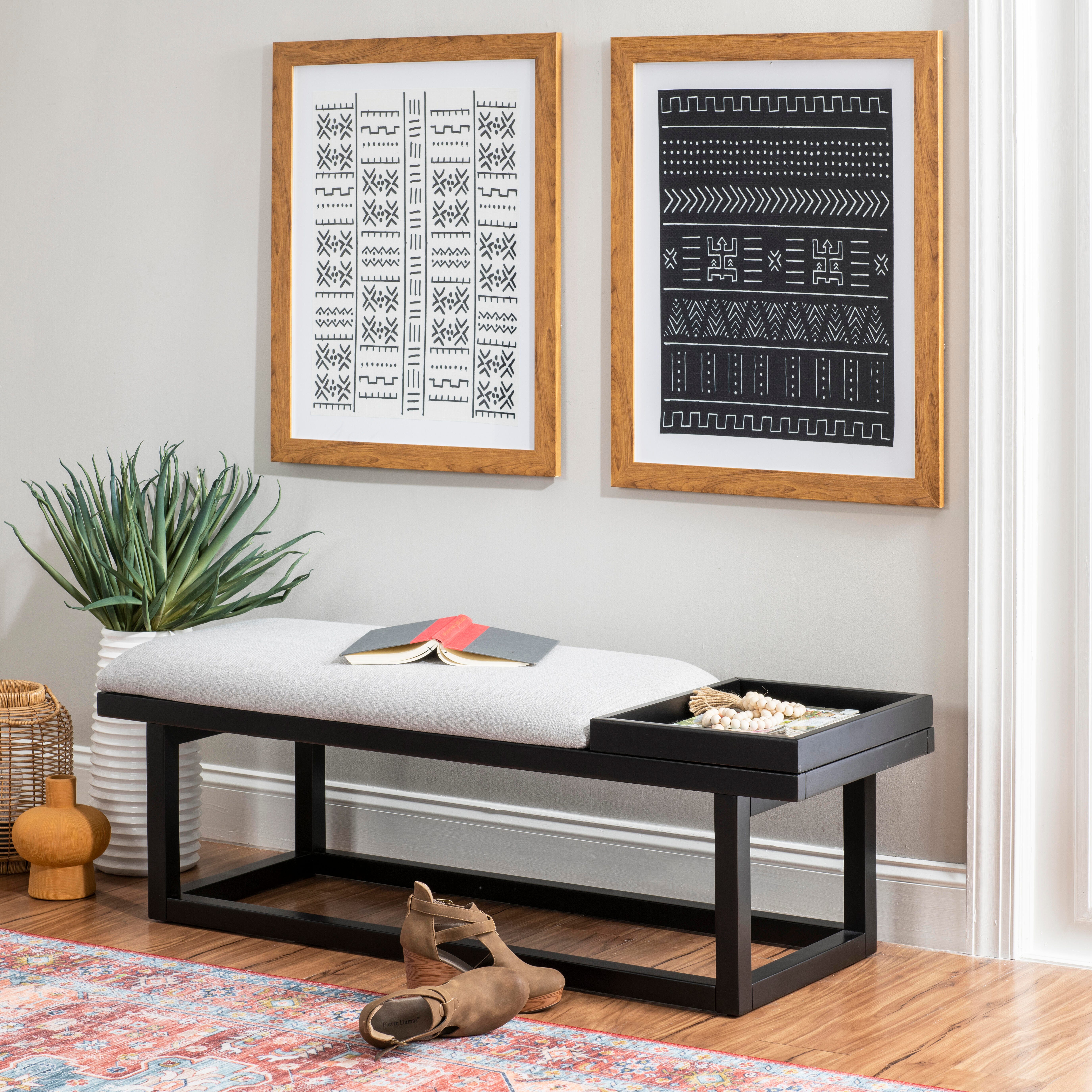 Linon Libby Bench with Tray, , large