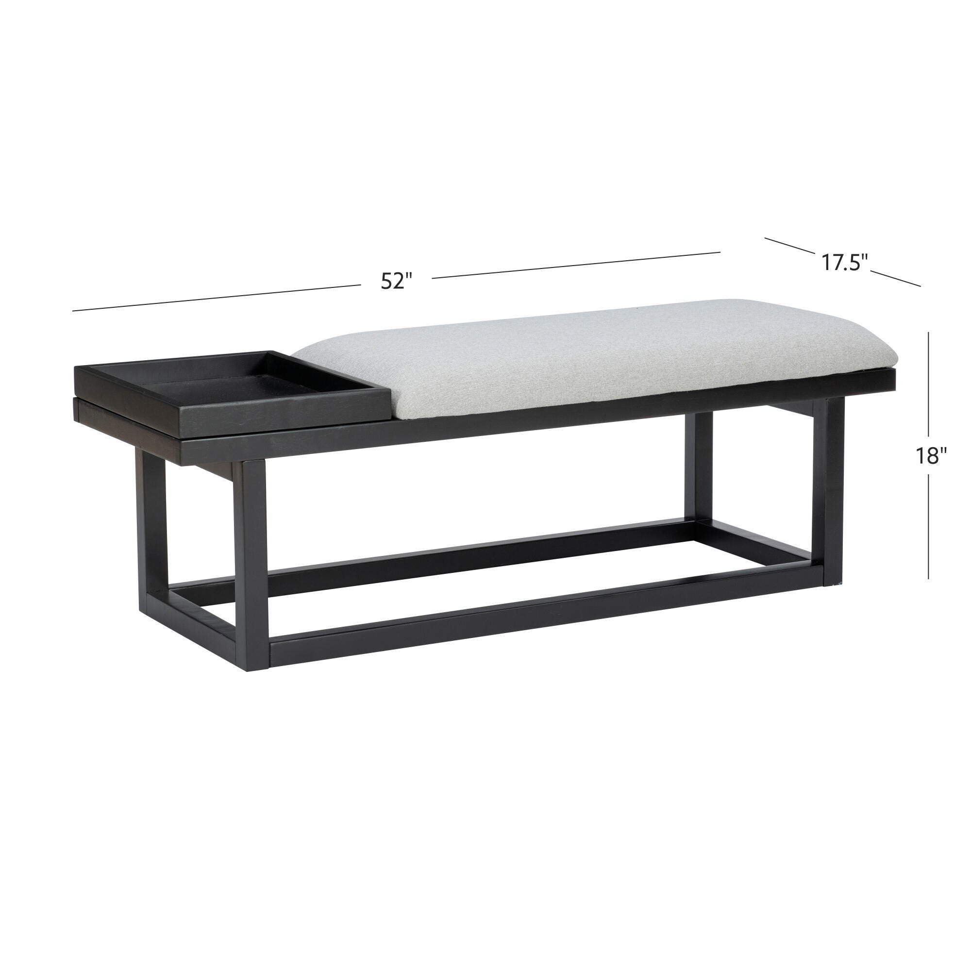 Linon Libby Bench with Tray, , large