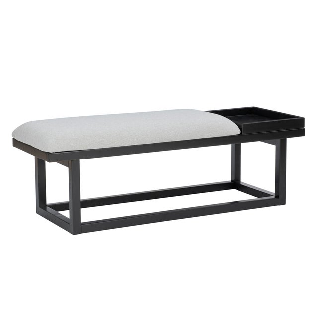 Linon Libby Bench with Tray, Black