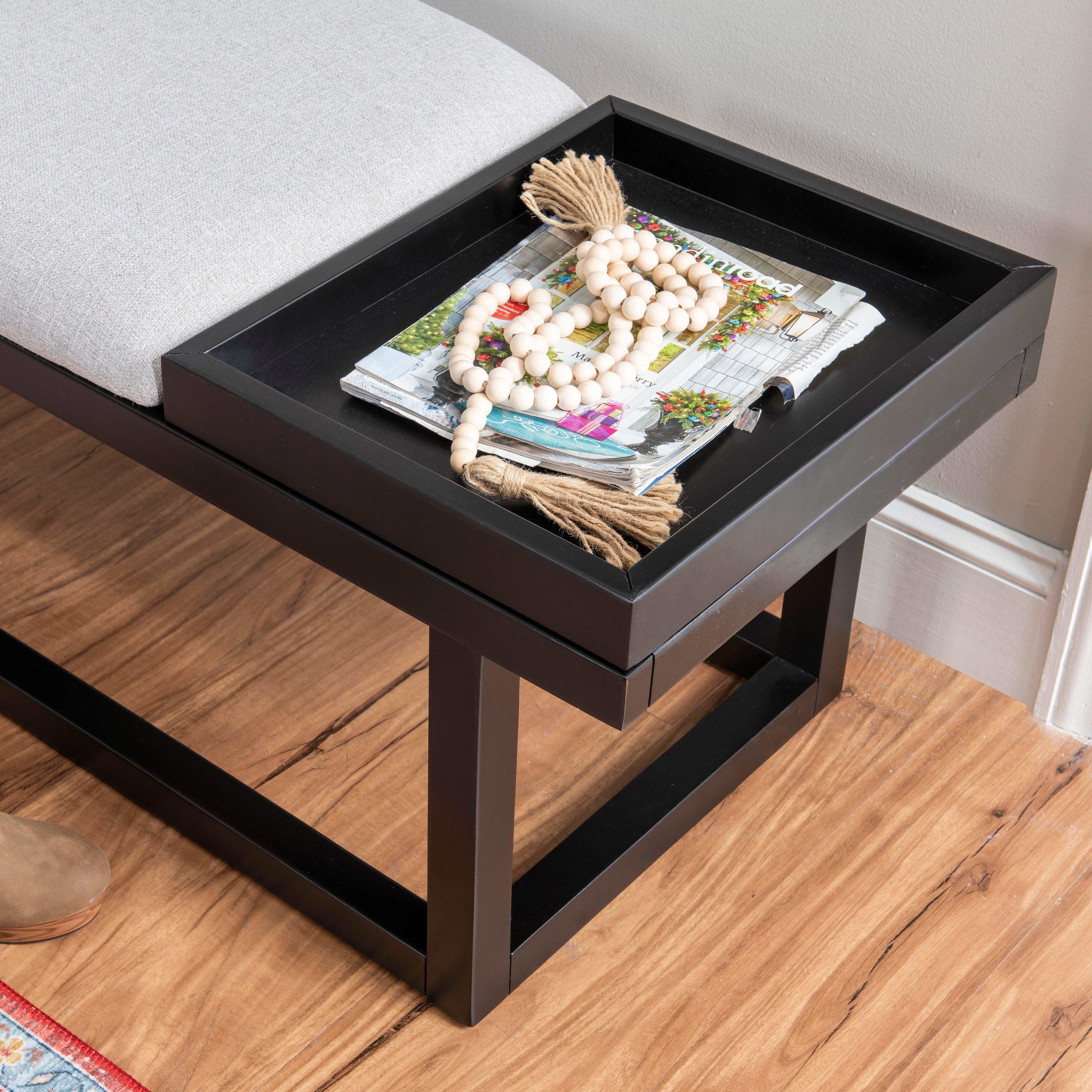 Linon Libby Bench with Tray, , large