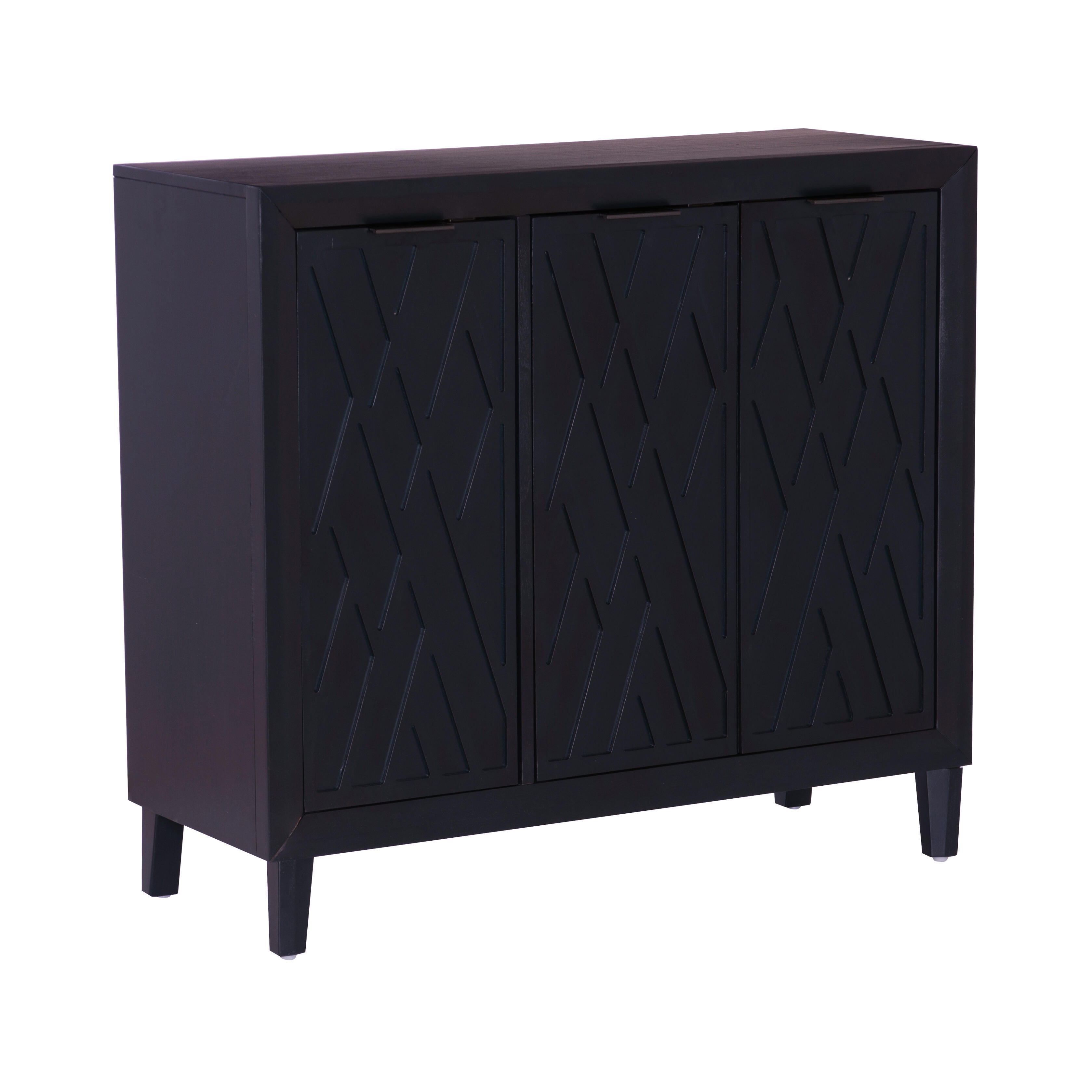 Linon Rena 39" Accent Cabinet, Midnight Blue, large