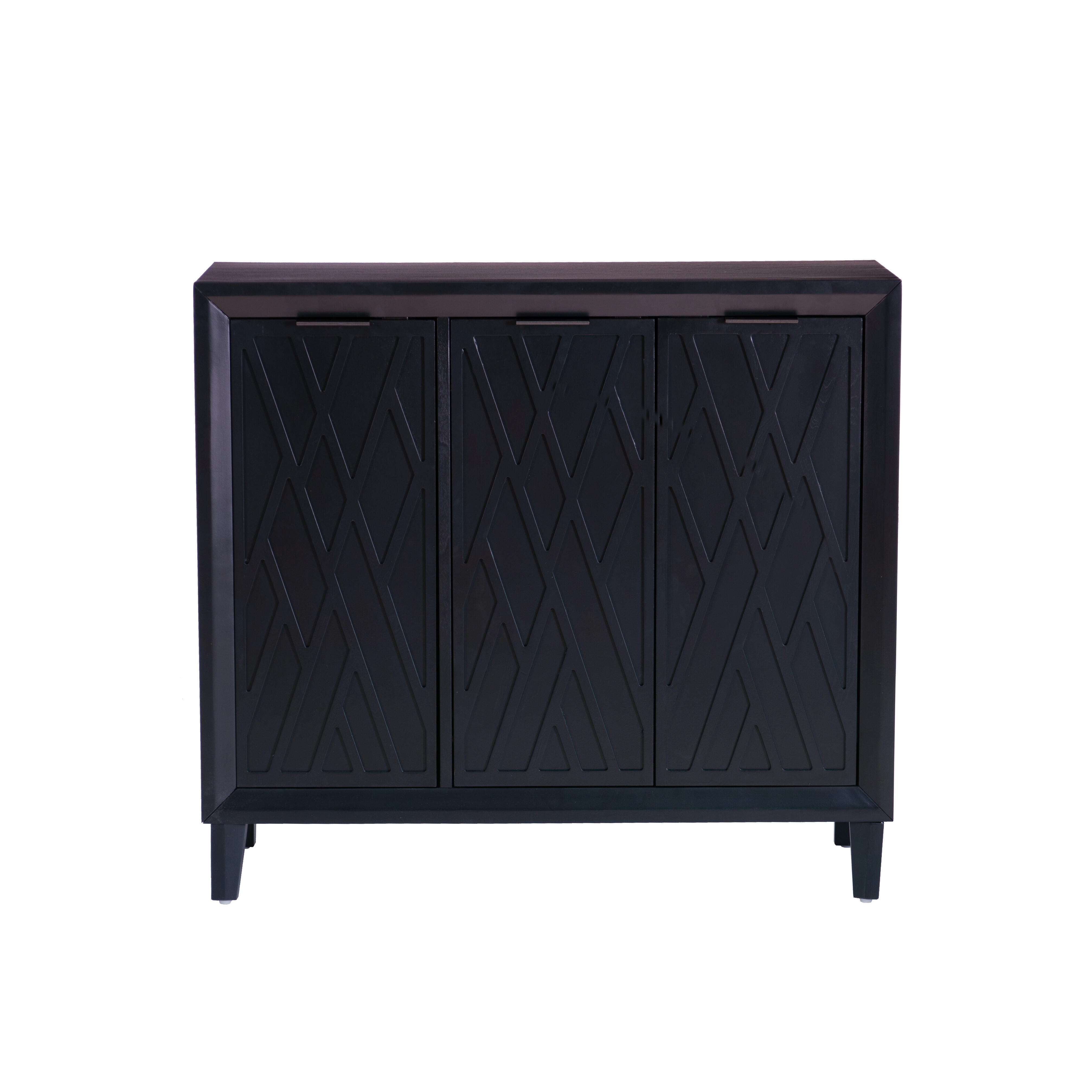 Linon Rena 39" Accent Cabinet, Midnight Blue, large