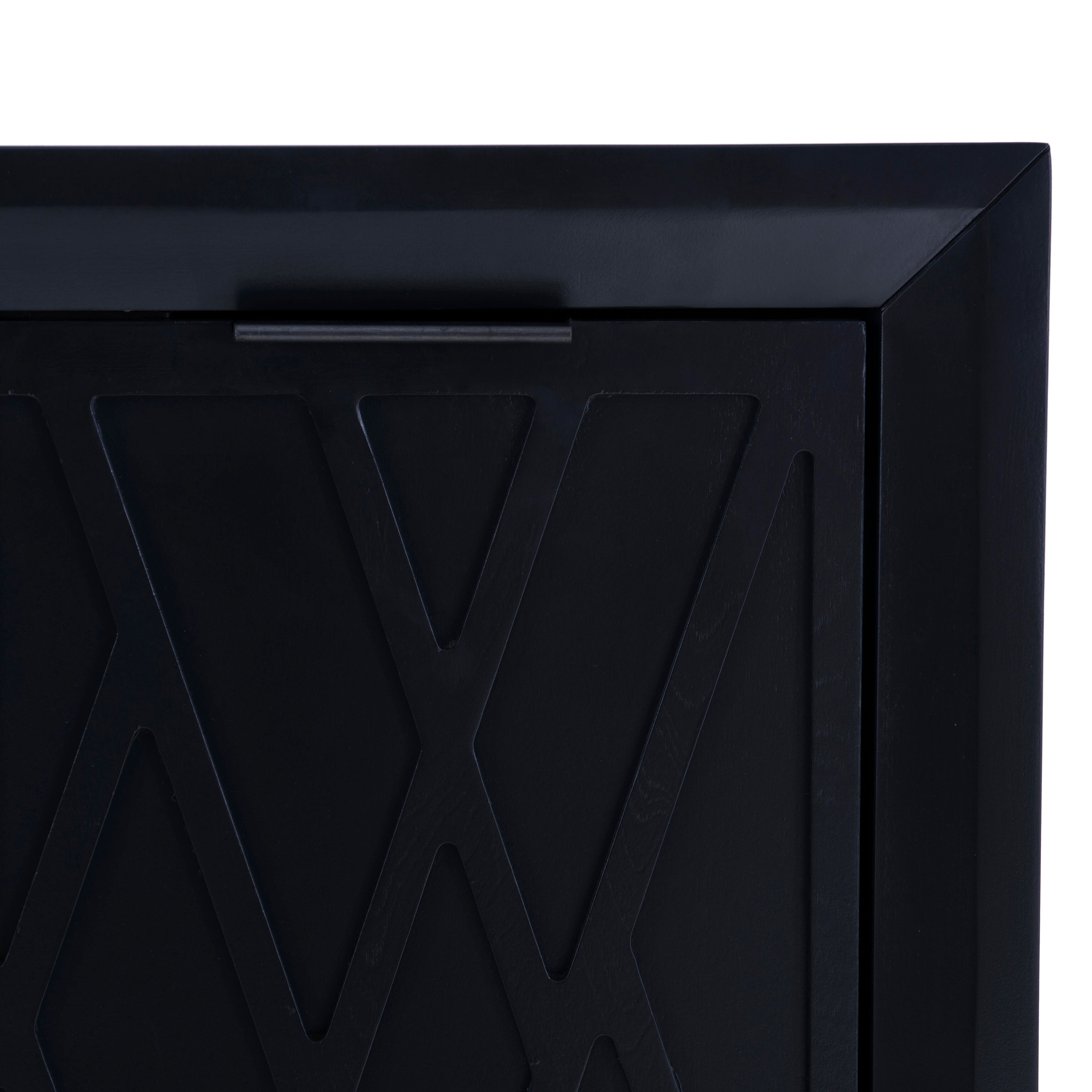 Linon Rena 39" Accent Cabinet, Midnight Blue, large