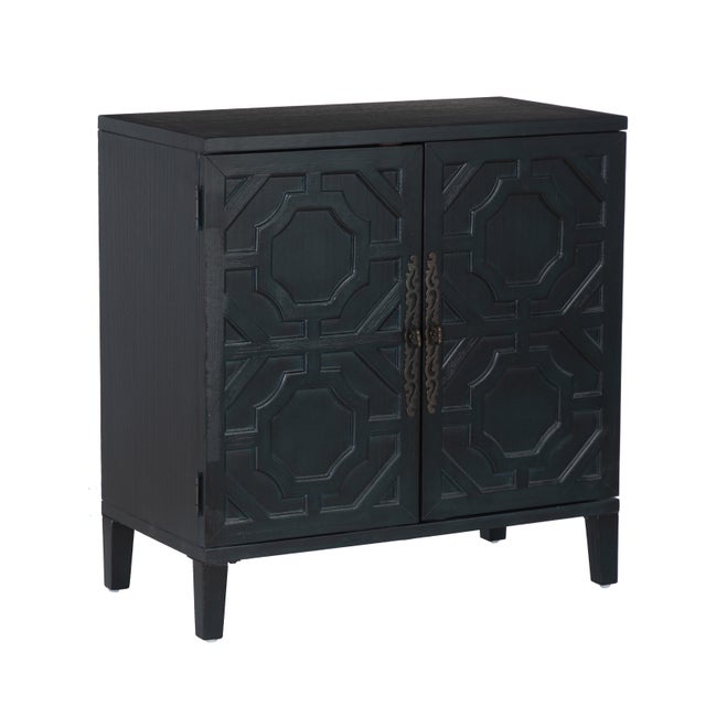 Linon Sunday 33.5" Accent Cabinet, Midnight Blue