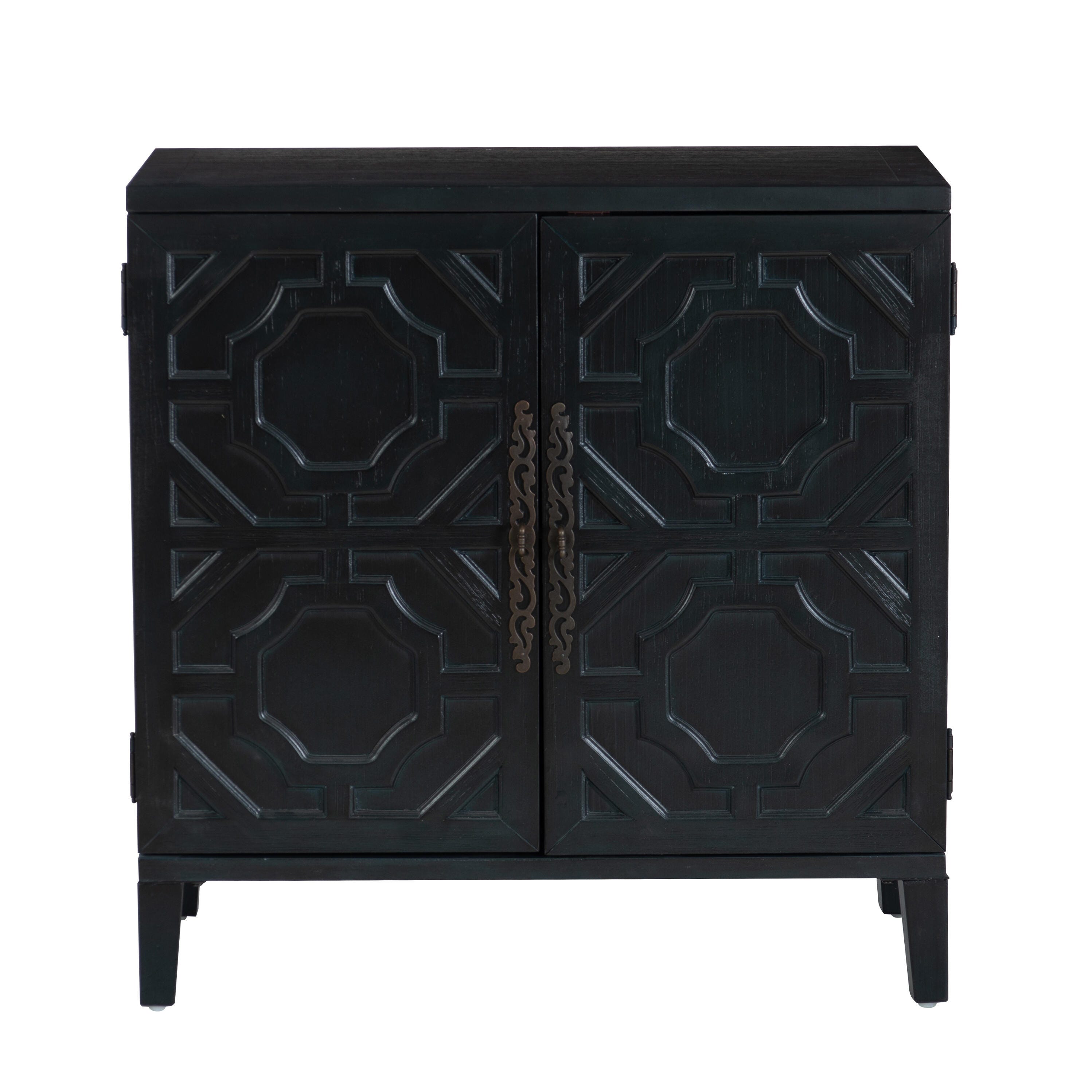 Linon Sunday 33.5" Accent Cabinet, Midnight Blue, large
