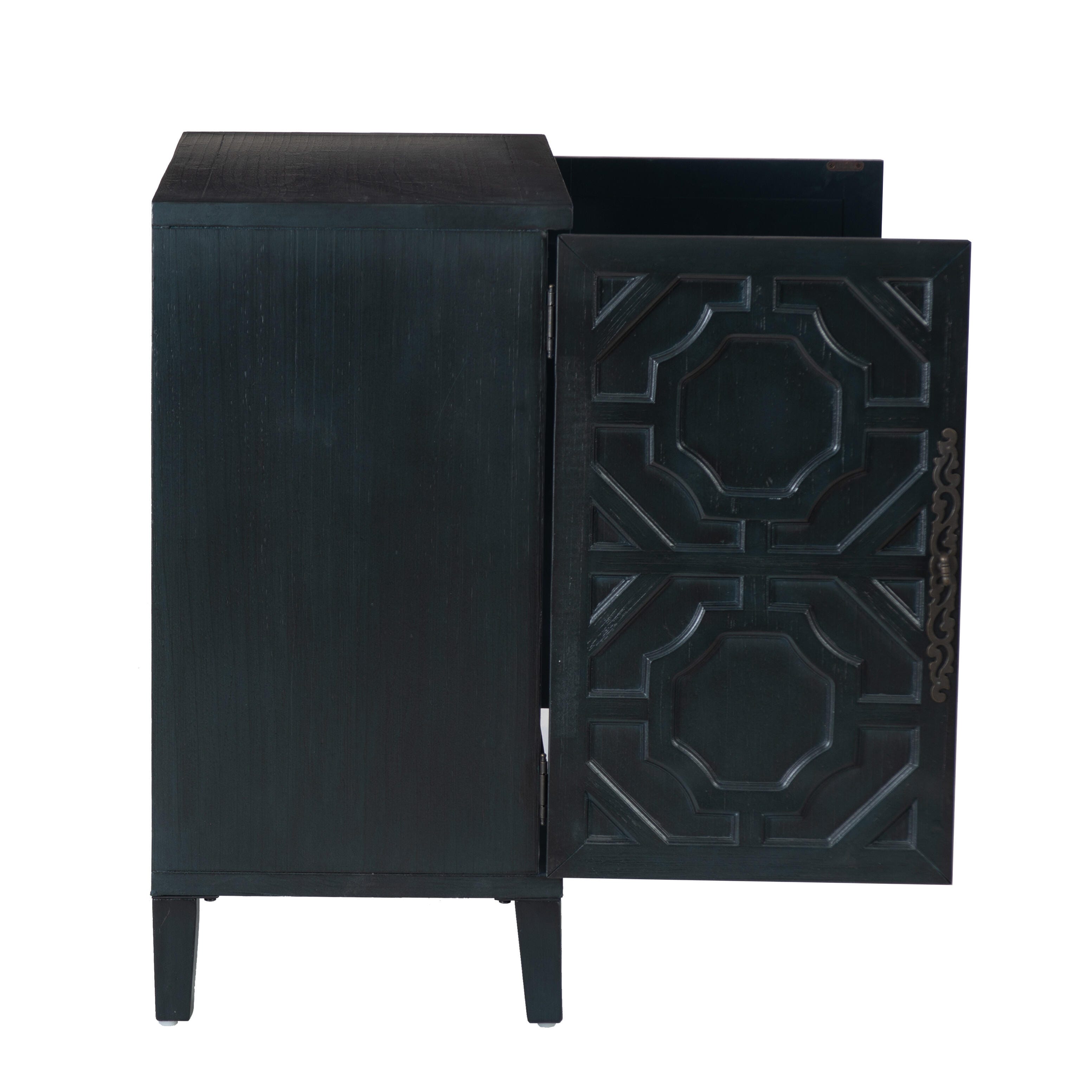 Linon Sunday 33.5" Accent Cabinet, Midnight Blue, large
