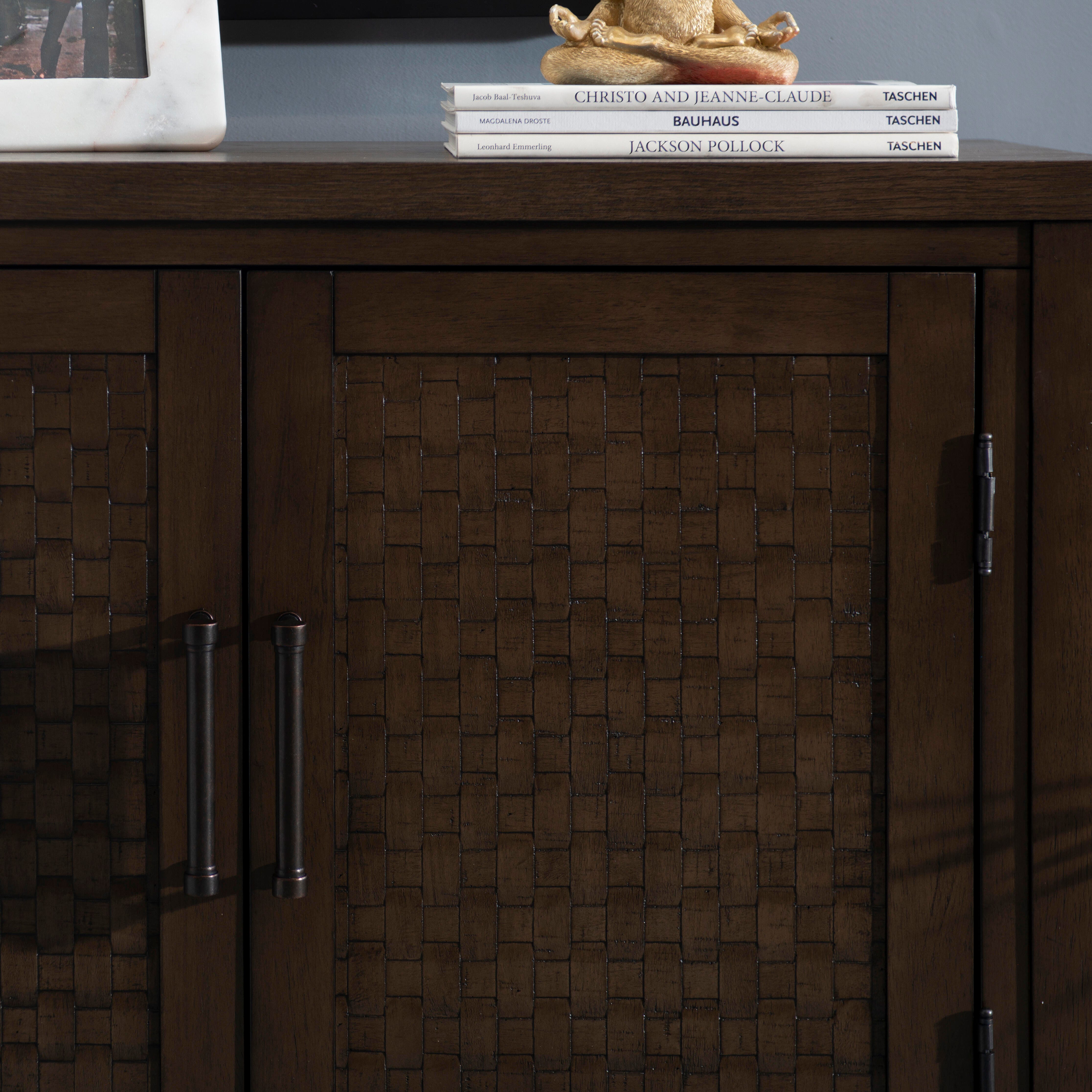 Linon Wille 36" Accent Cabinet, Brown, large