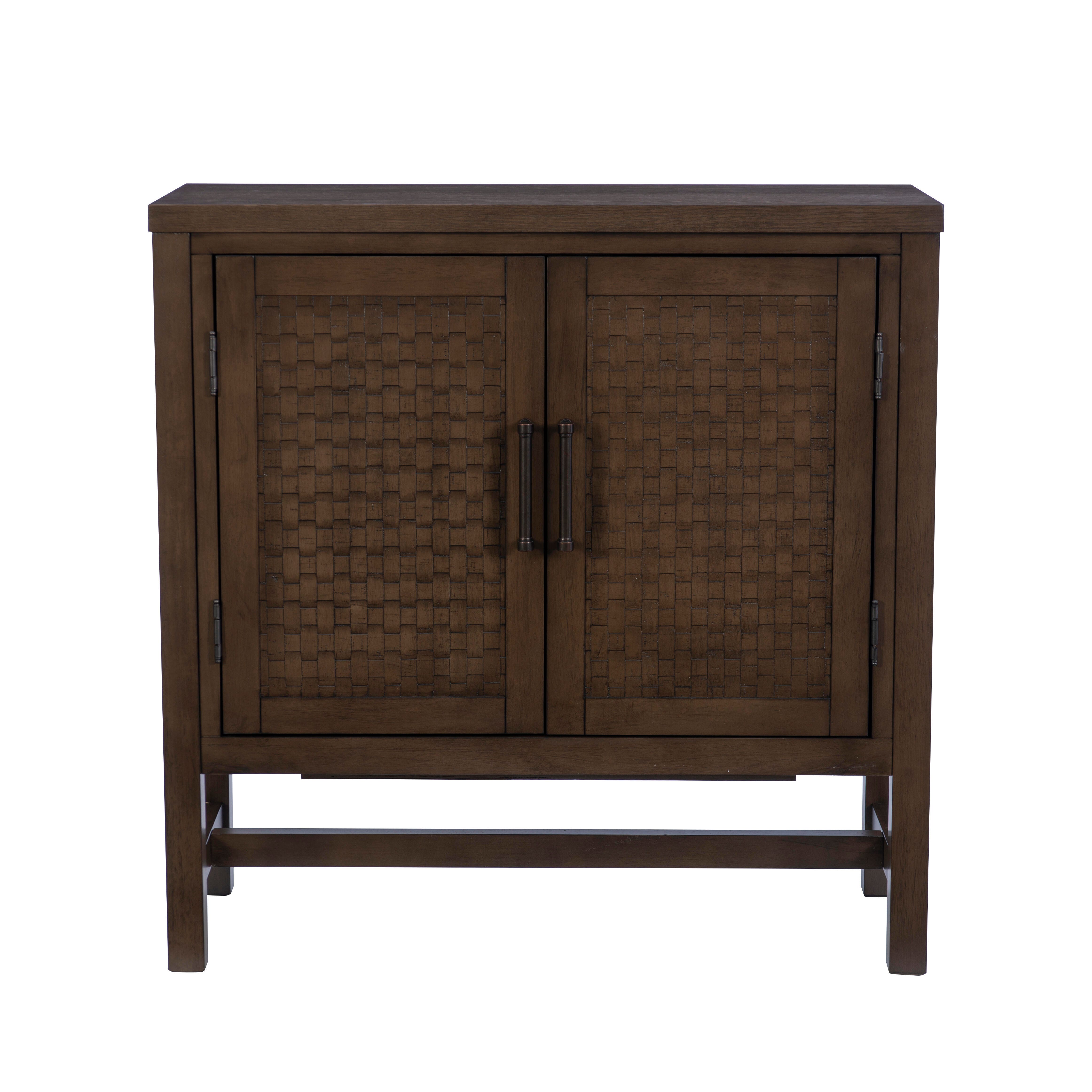 Linon Wille 36" Accent Cabinet, Brown, large