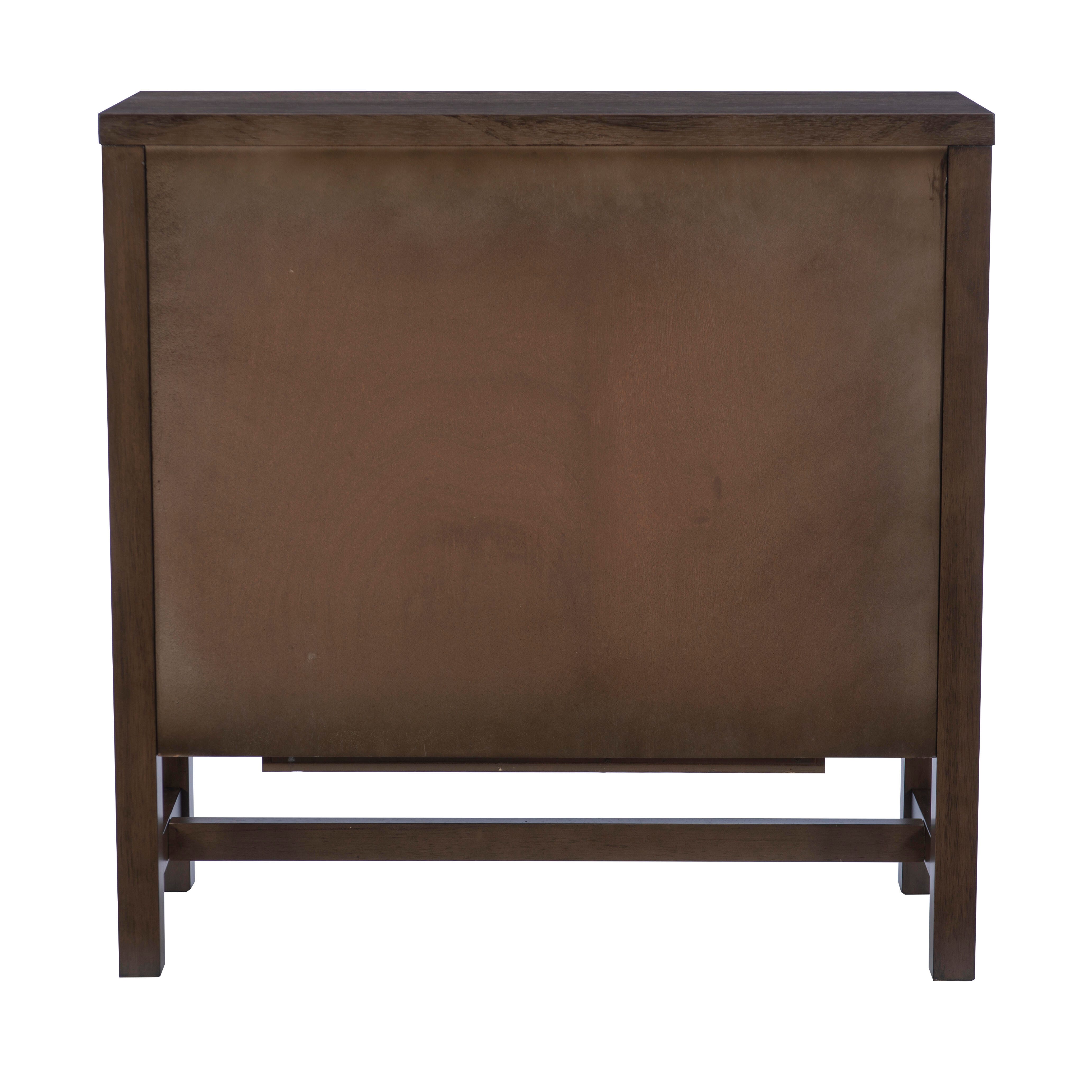 Linon Wille 36" Accent Cabinet, Brown, large