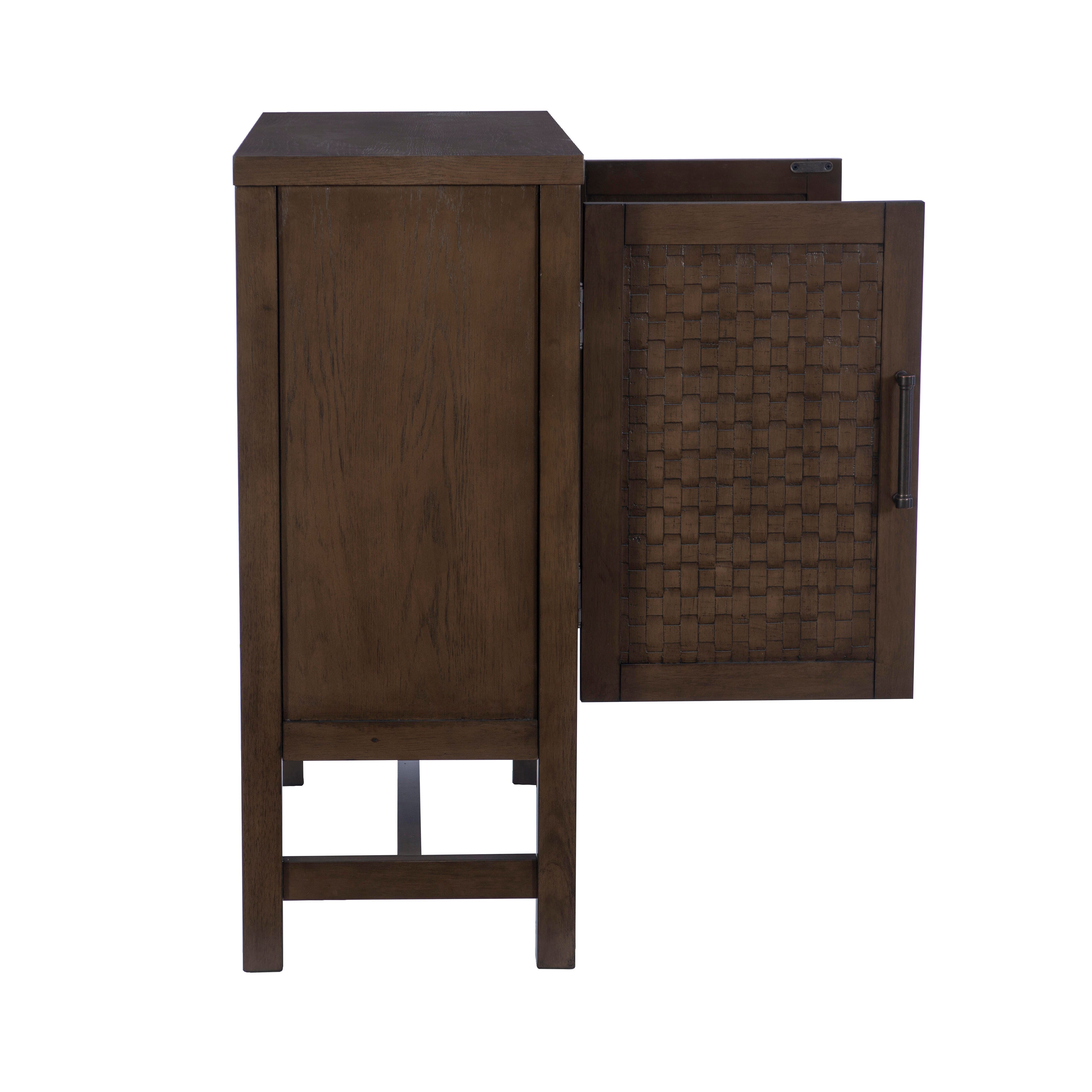 Linon Wille 36" Accent Cabinet, Brown, large
