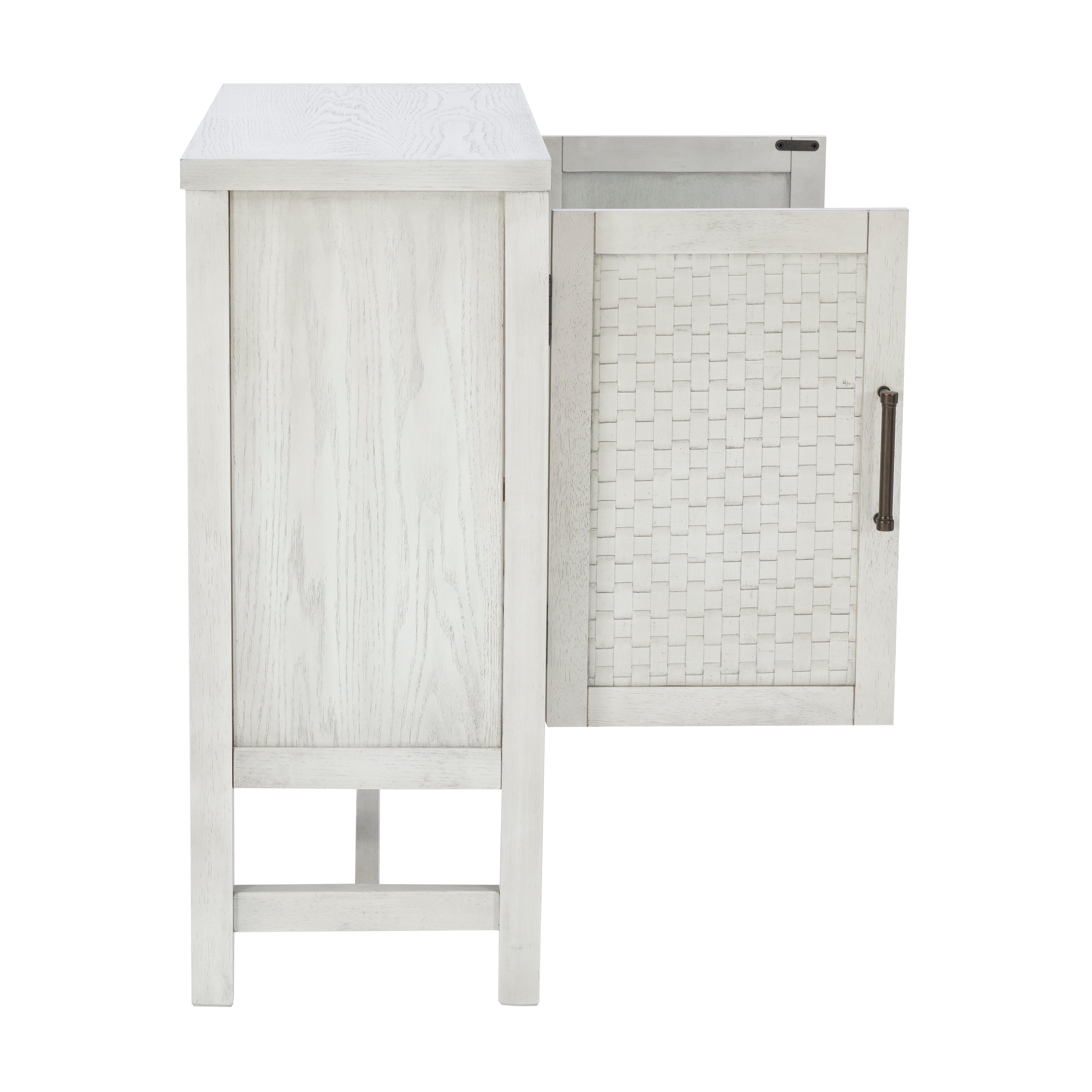Linon Wille 36" Accent Cabinet, Pebble Gray, large