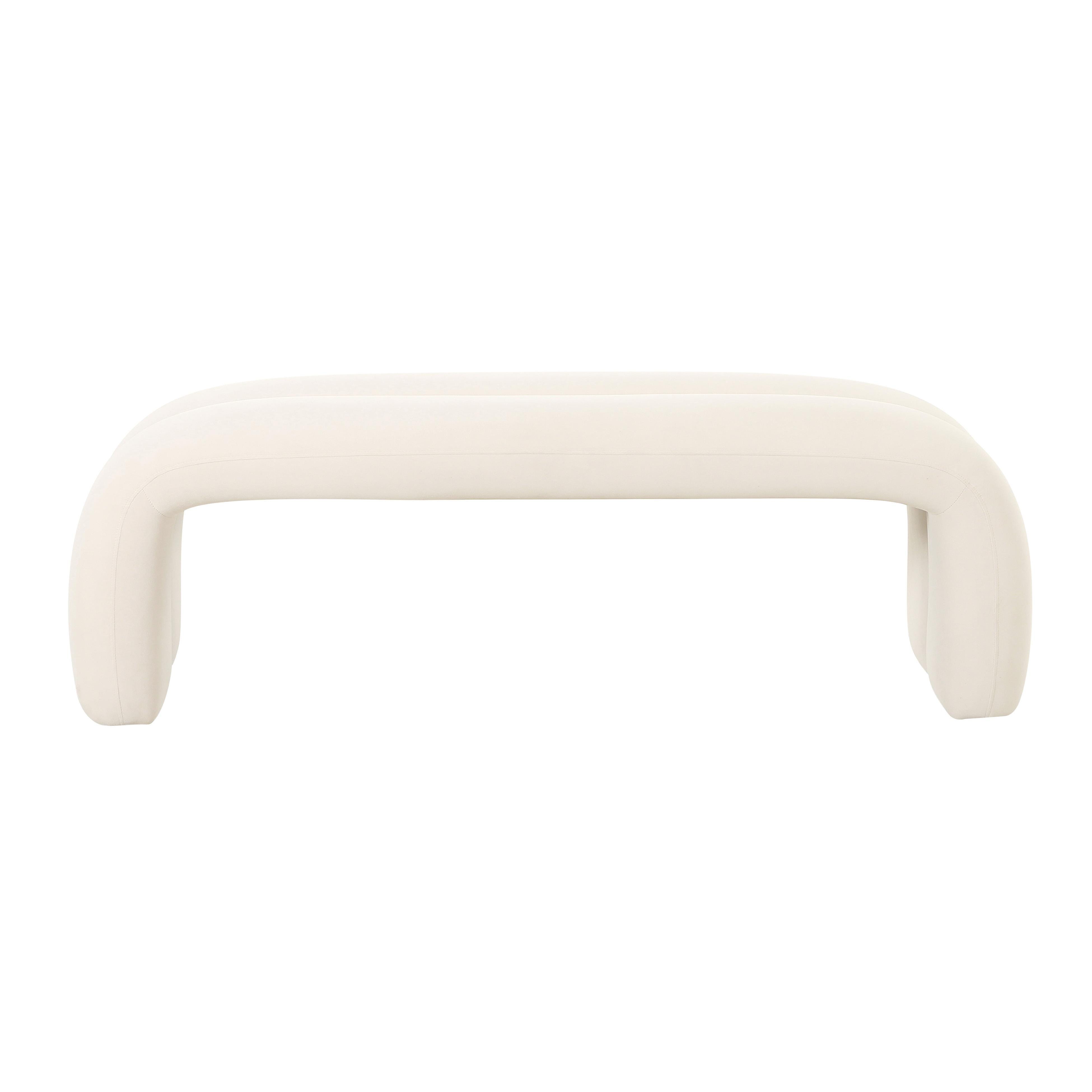 Leigh Channeled Bench, Cream, large