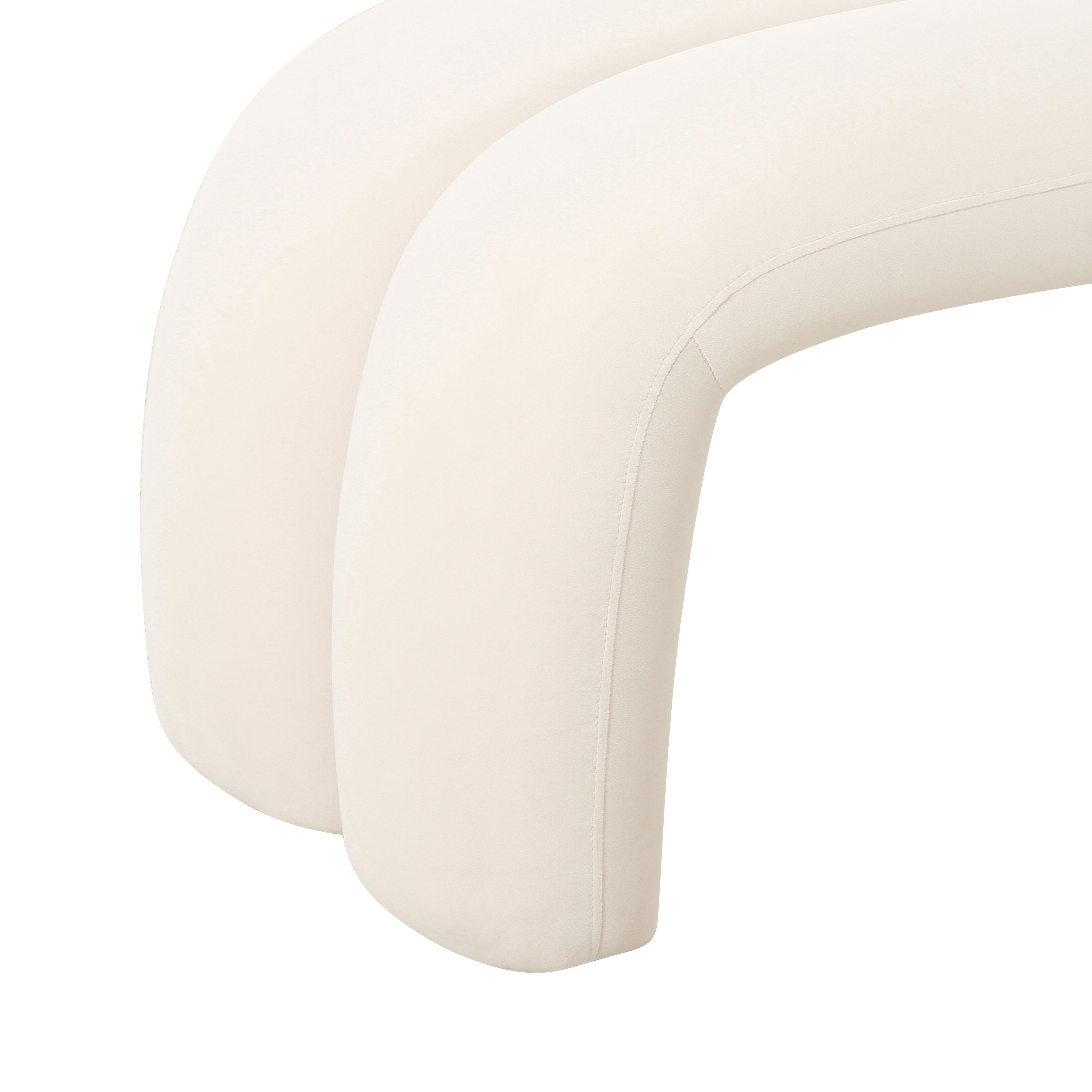 Leigh Channeled Bench, Cream, large