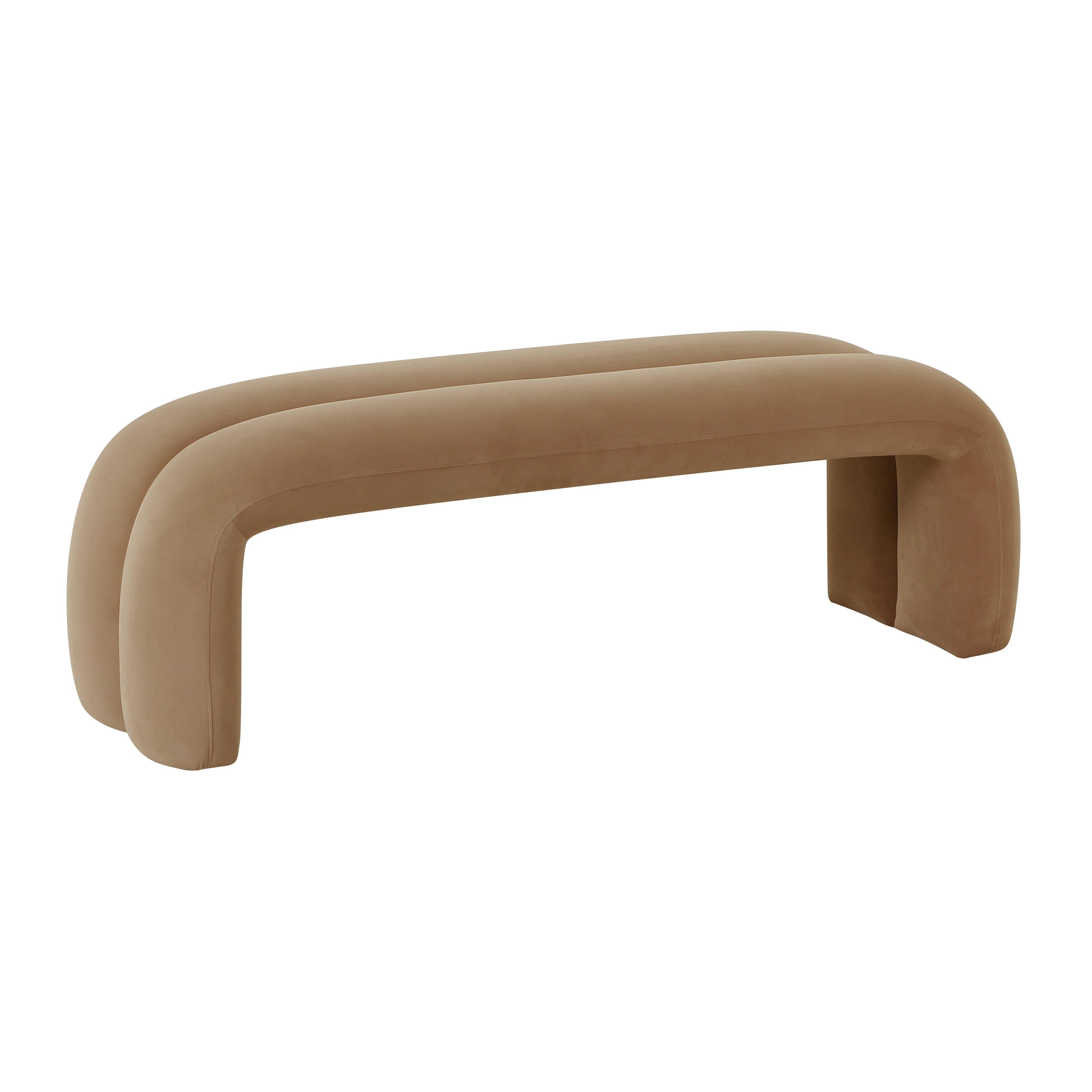 Leigh Channeled Bench, Taupe, large