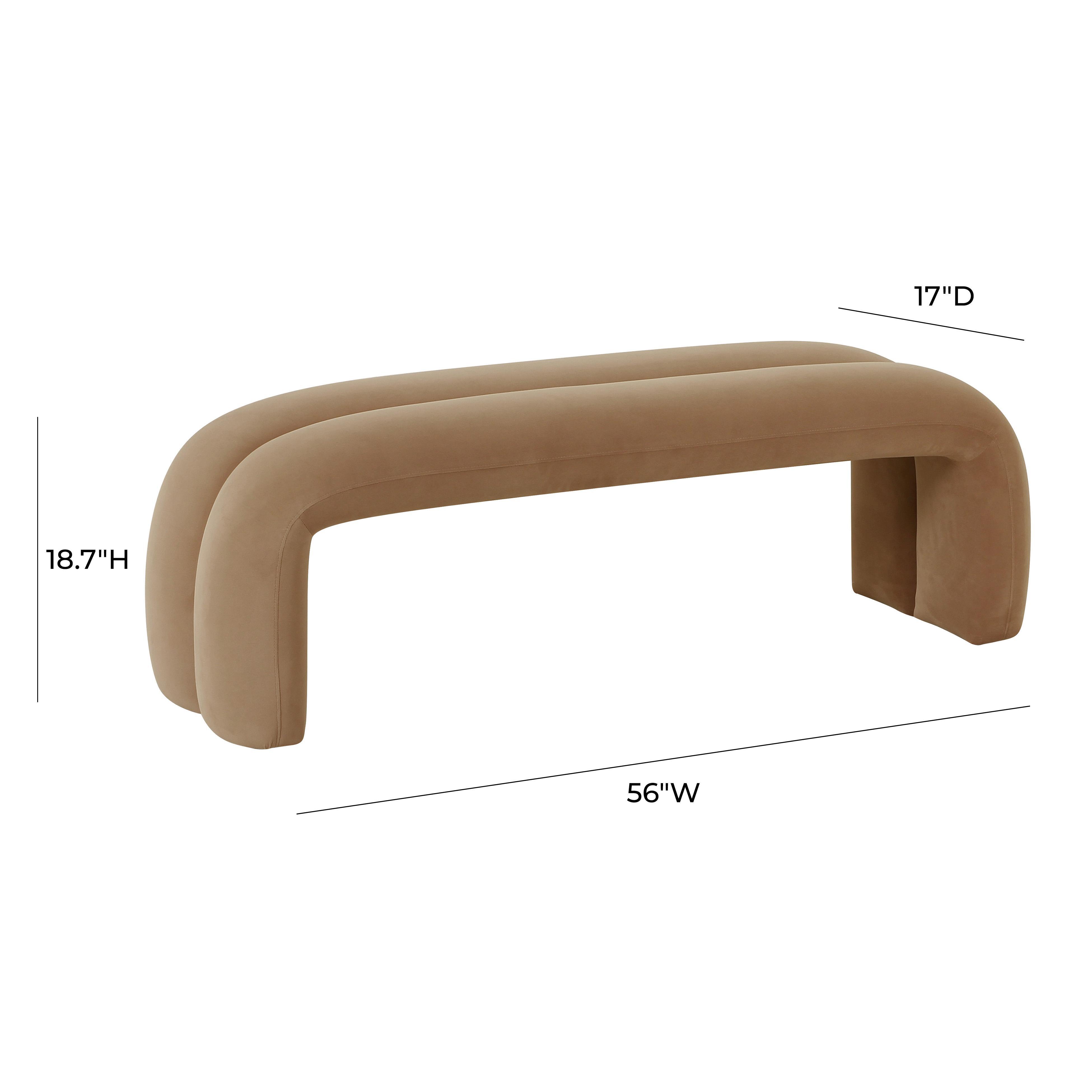 Leigh Channeled Bench, Taupe, large