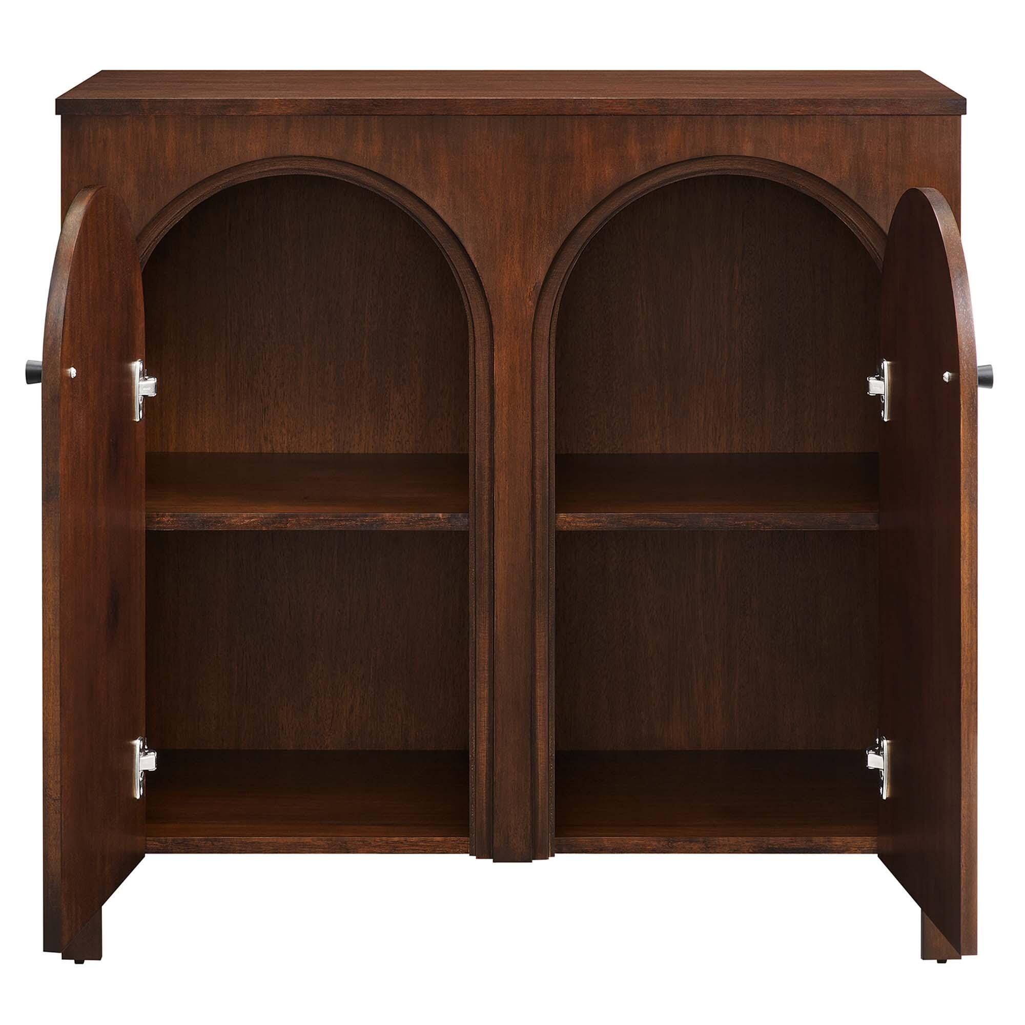 Modway Appia 36" Storage Cabinet, Walnut, large