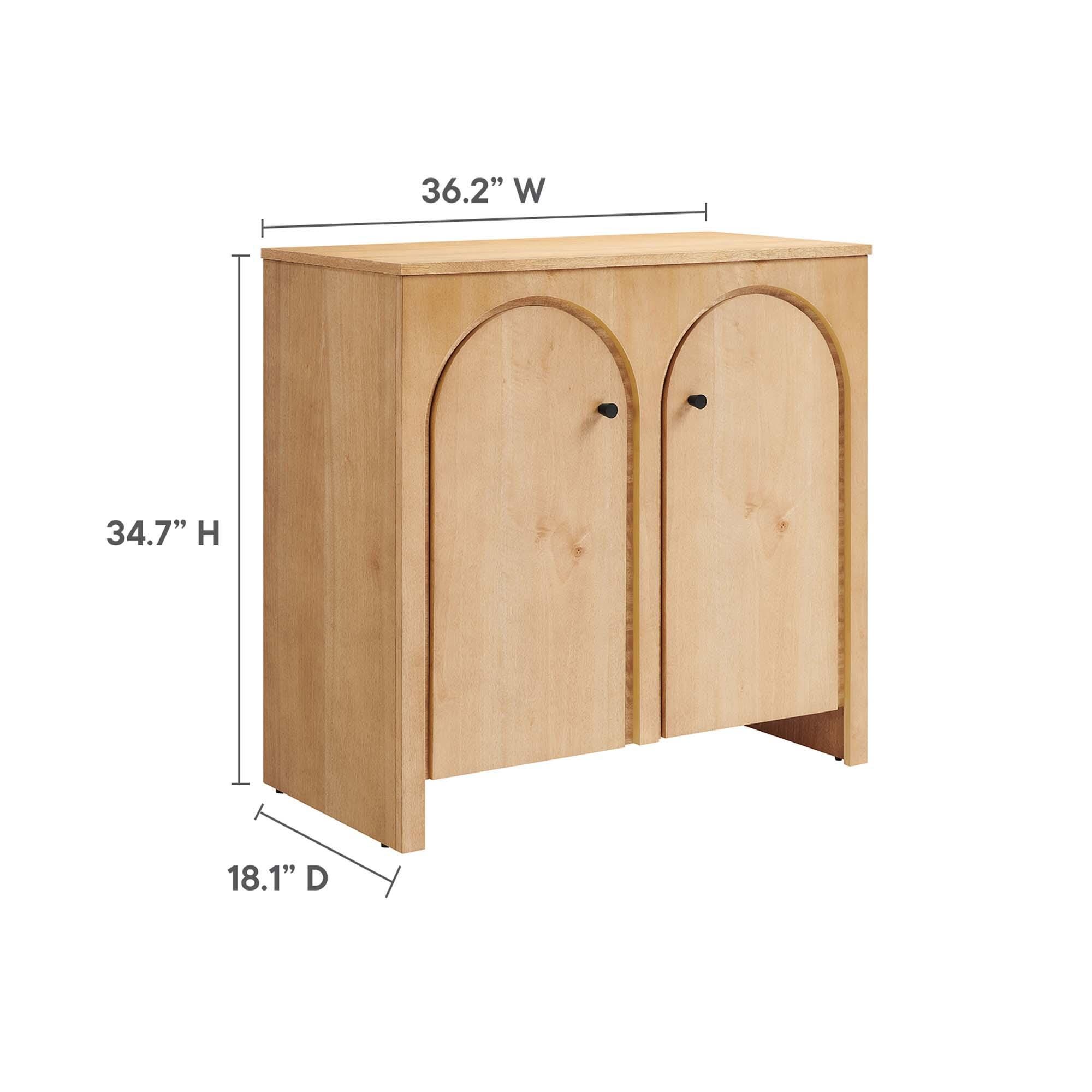 Modway Appia 36" Storage Cabinet, Oak, large