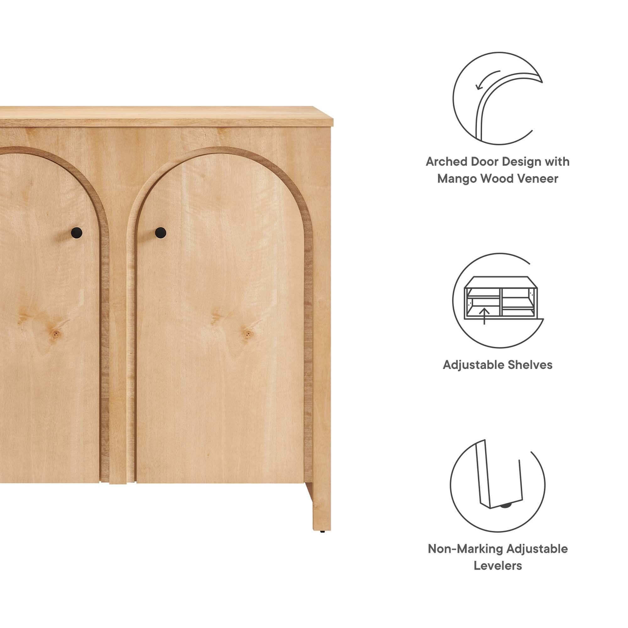 Modway Appia 36" Storage Cabinet, Oak, large