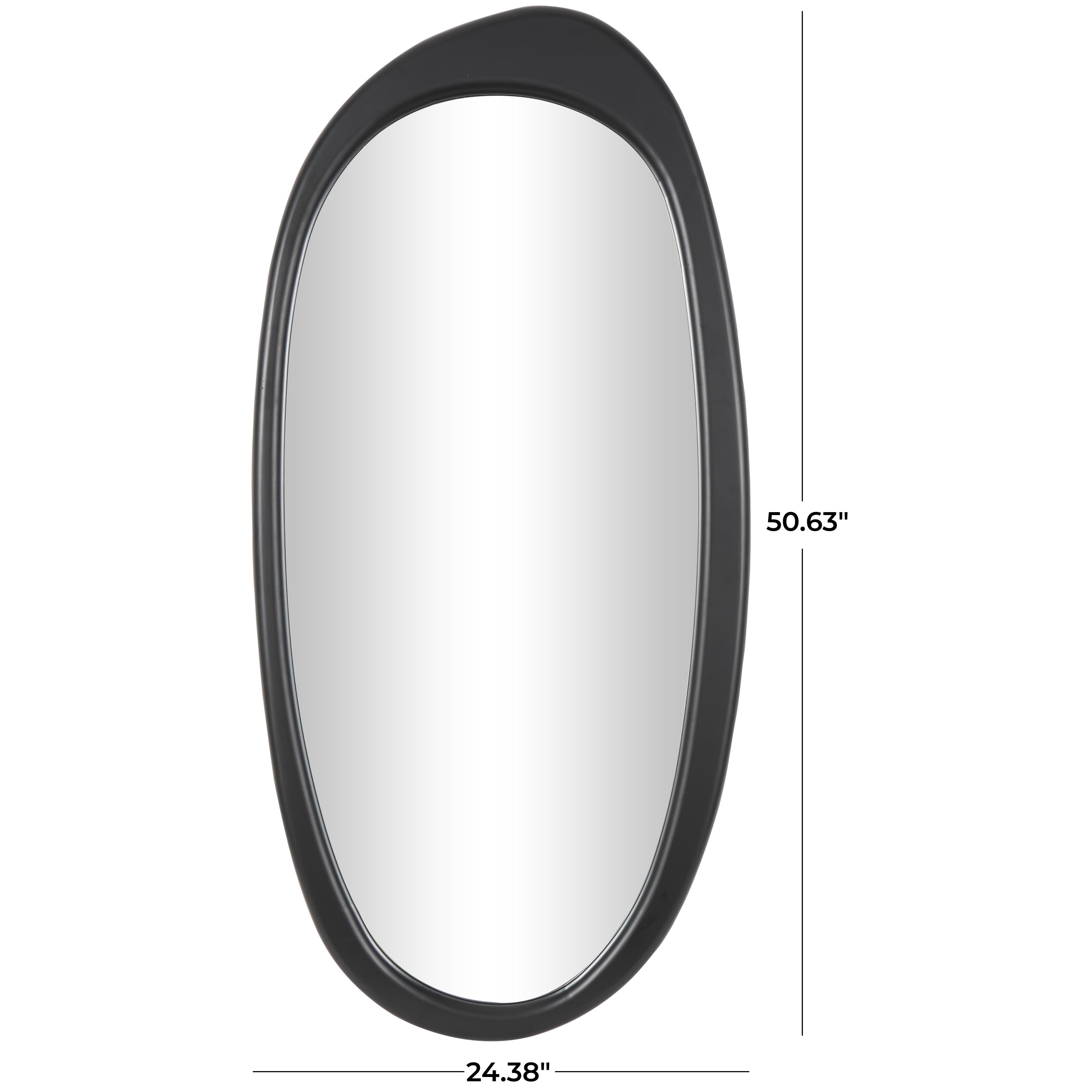 Bayberry Lane Abstract Oval Room Wall Mirror, , large