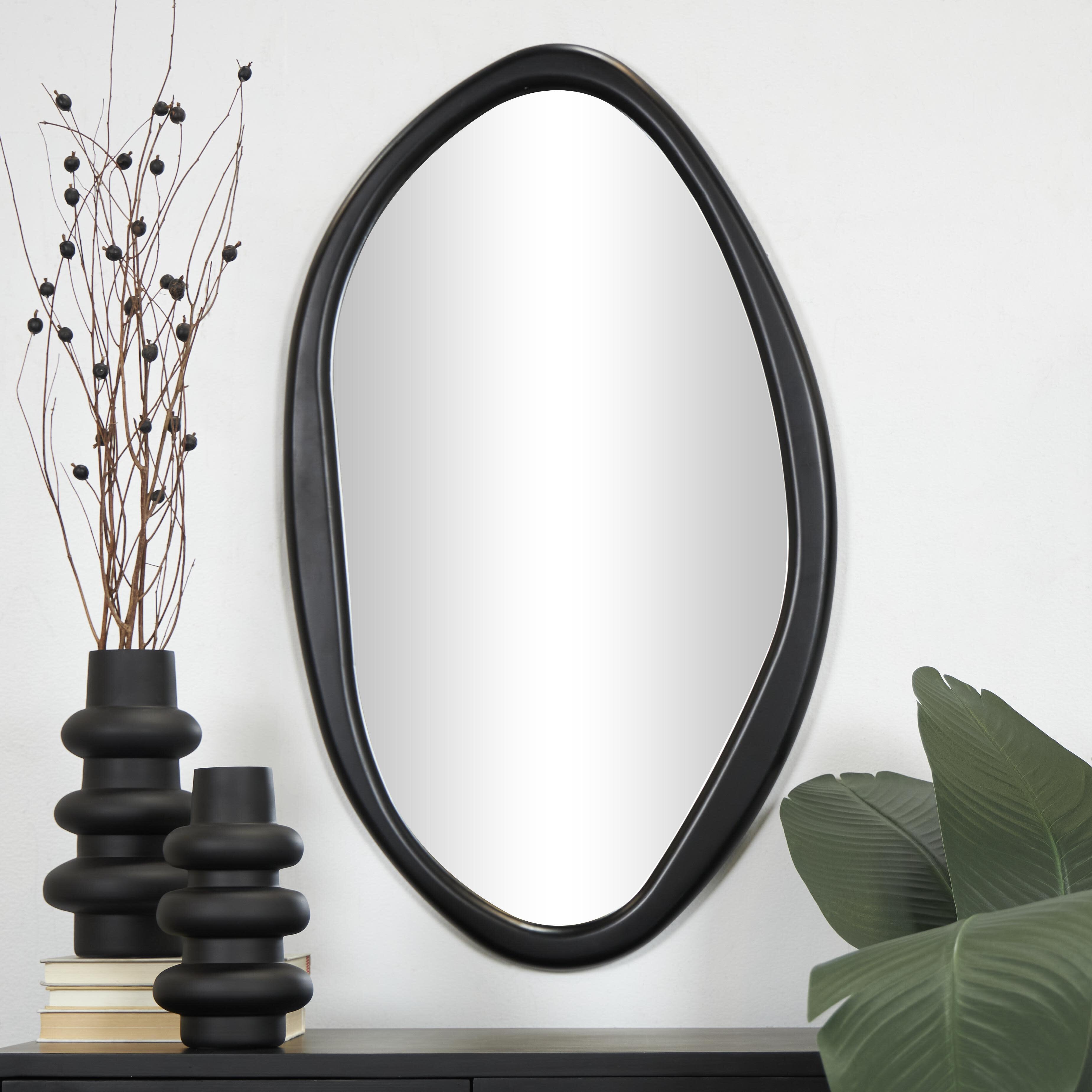 Bayberry Lane Abstract Oval Wall Mirror, , rollover