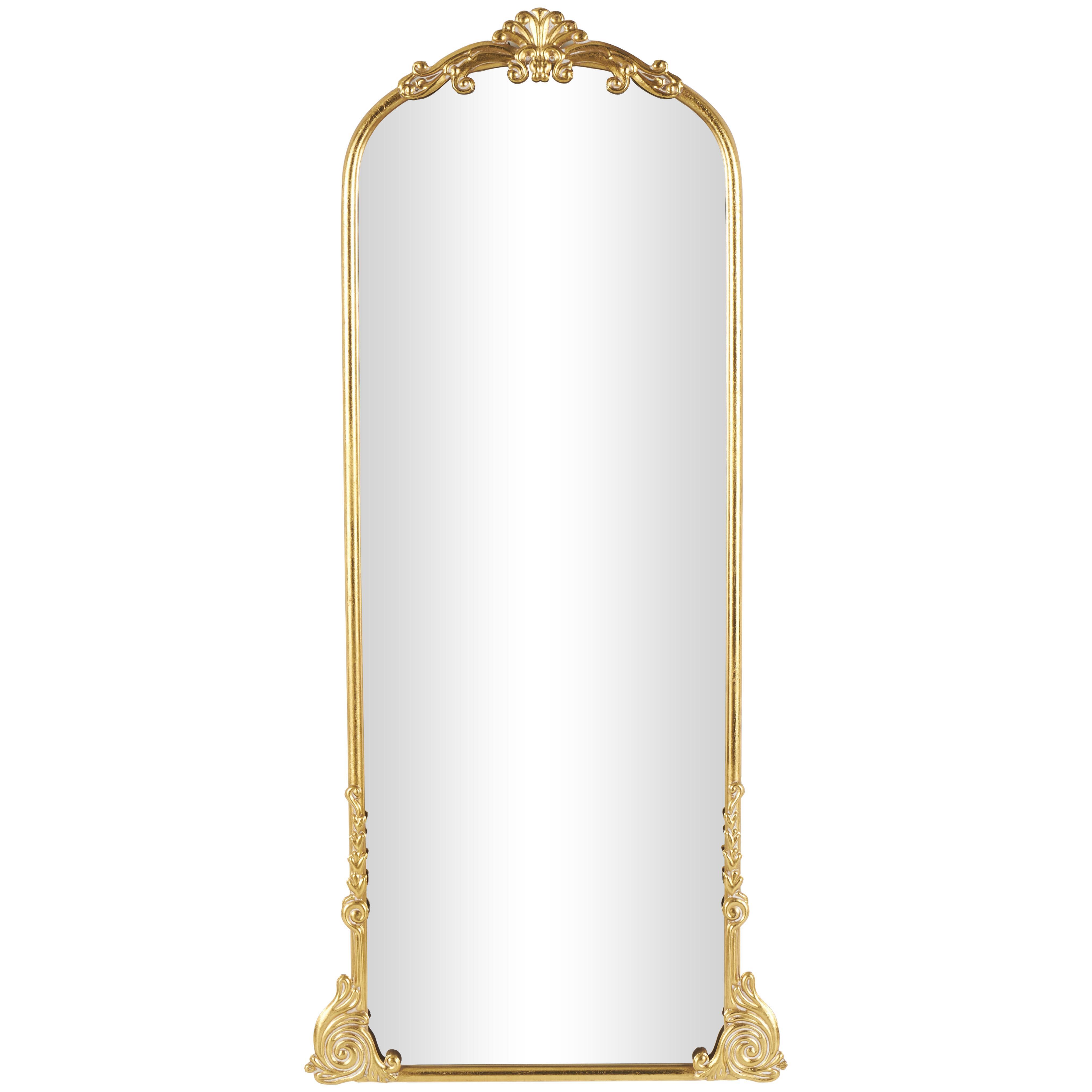 Bayberry Lane Arched Baroque Floor Mirror, , large