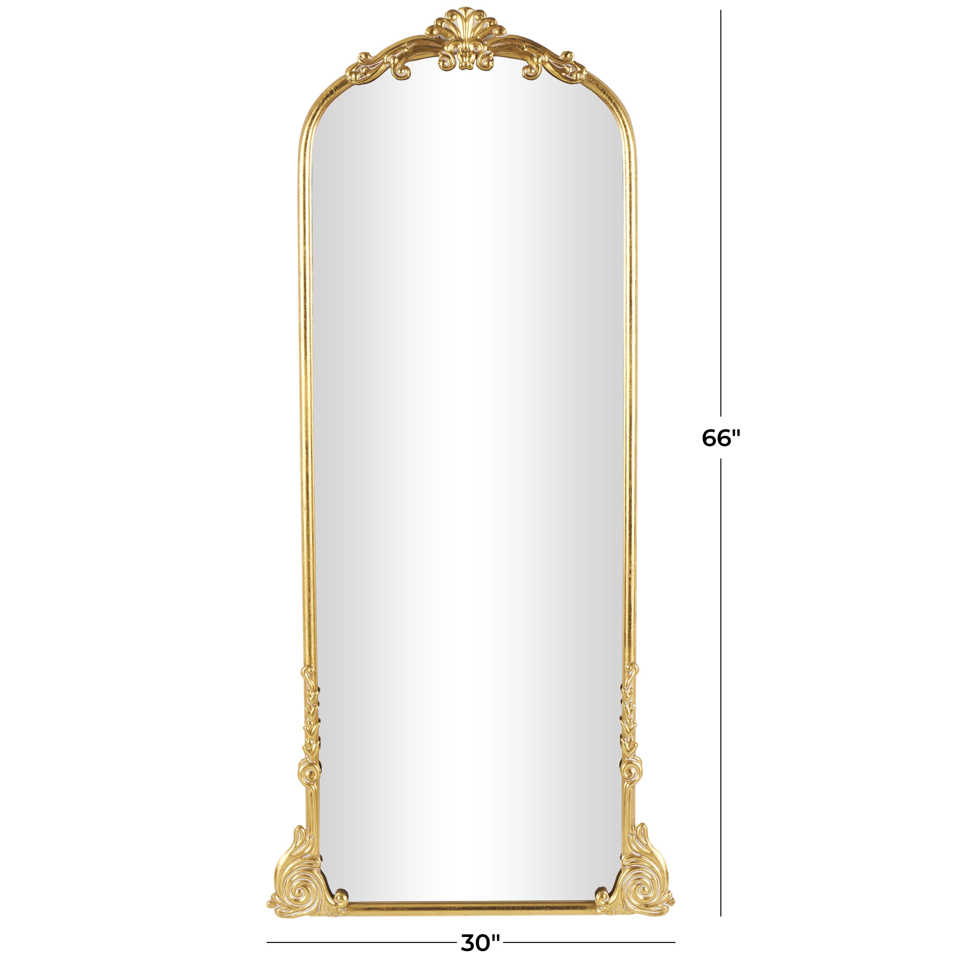 Bayberry Lane Arched Baroque Floor Mirror, , large