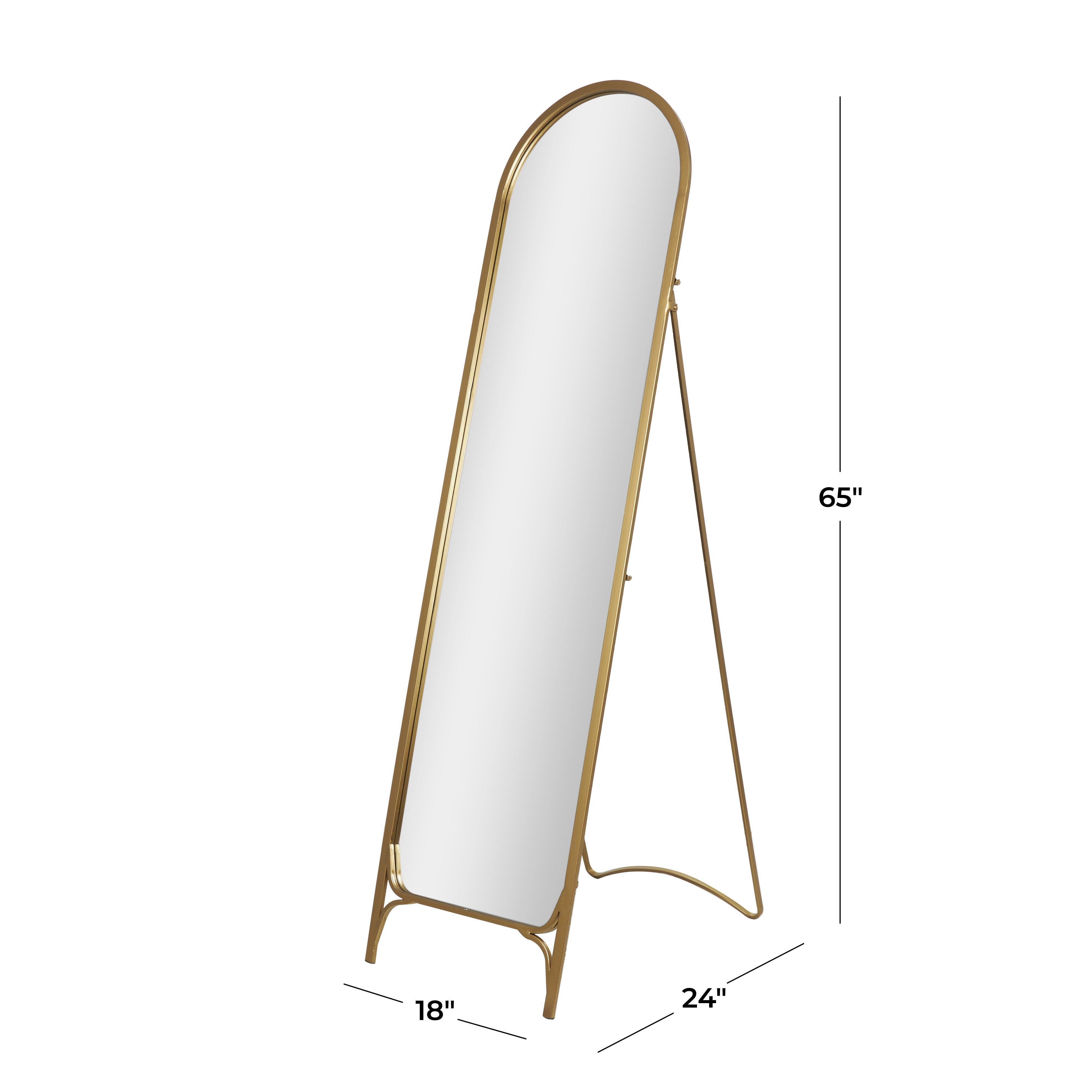 Bayberry Lane Arched Freestanding Foldable Floor Mirror, , large