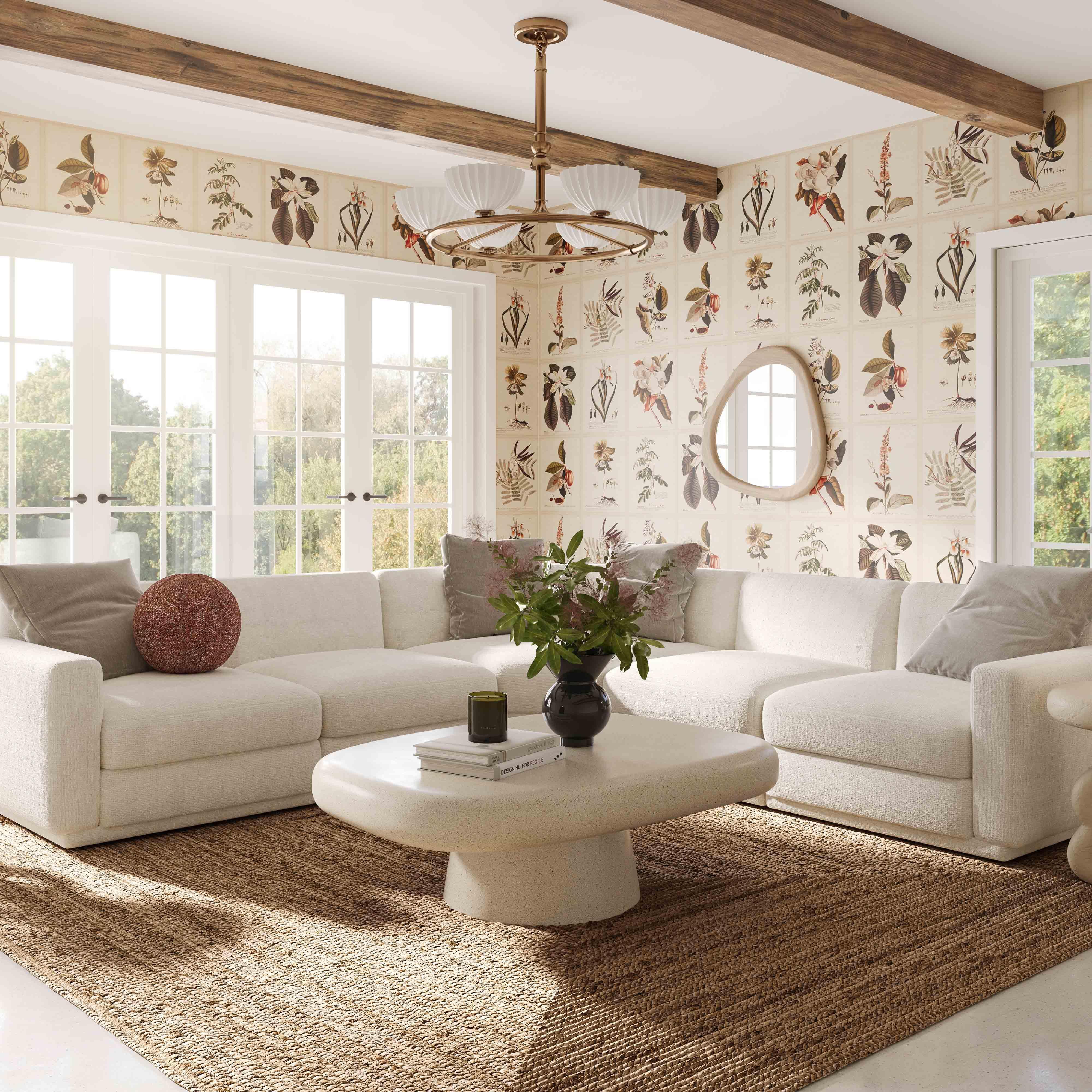 TOV Furniture Darial Coffee Table, Sand, rollover