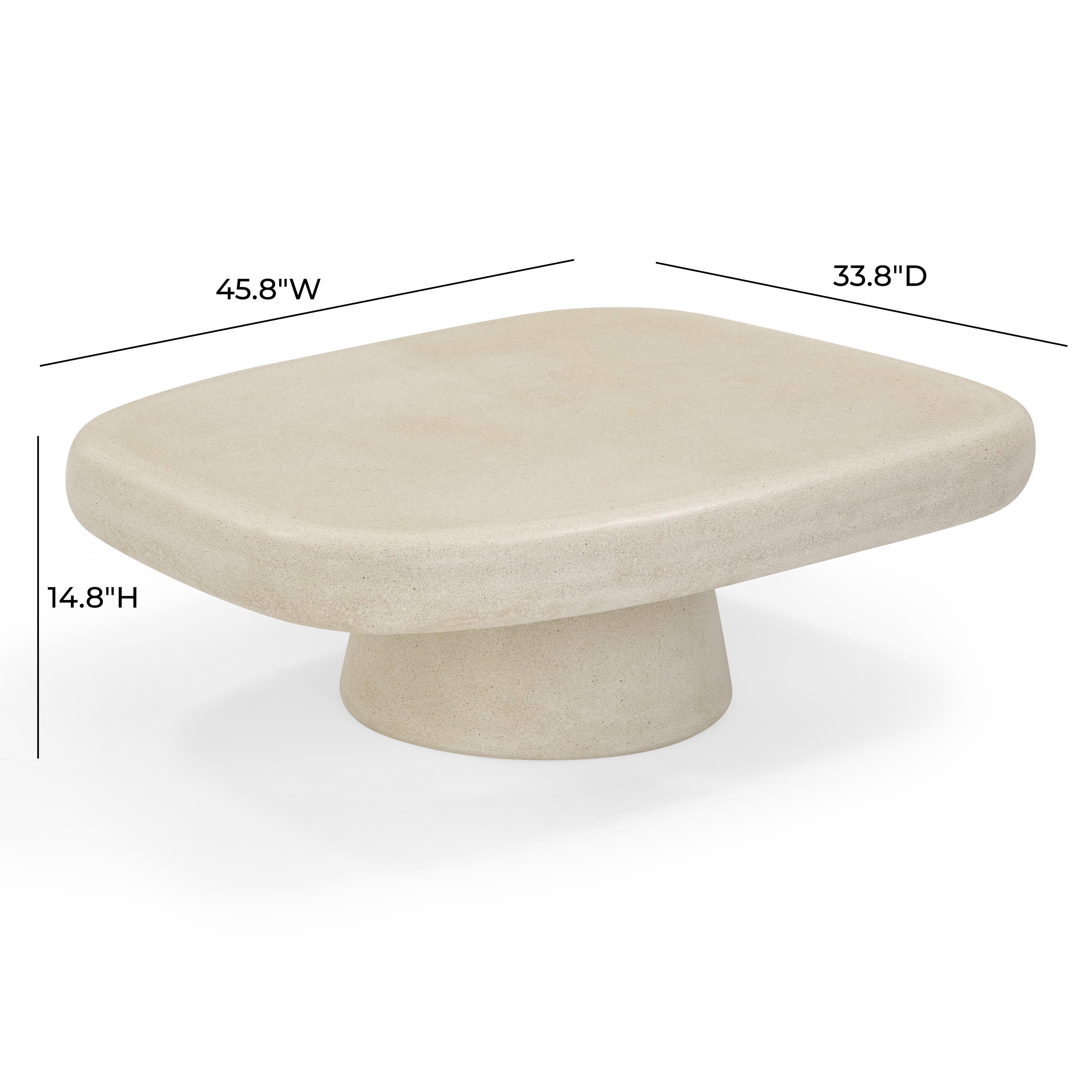 TOV Furniture Darial Coffee Table, Sand, large