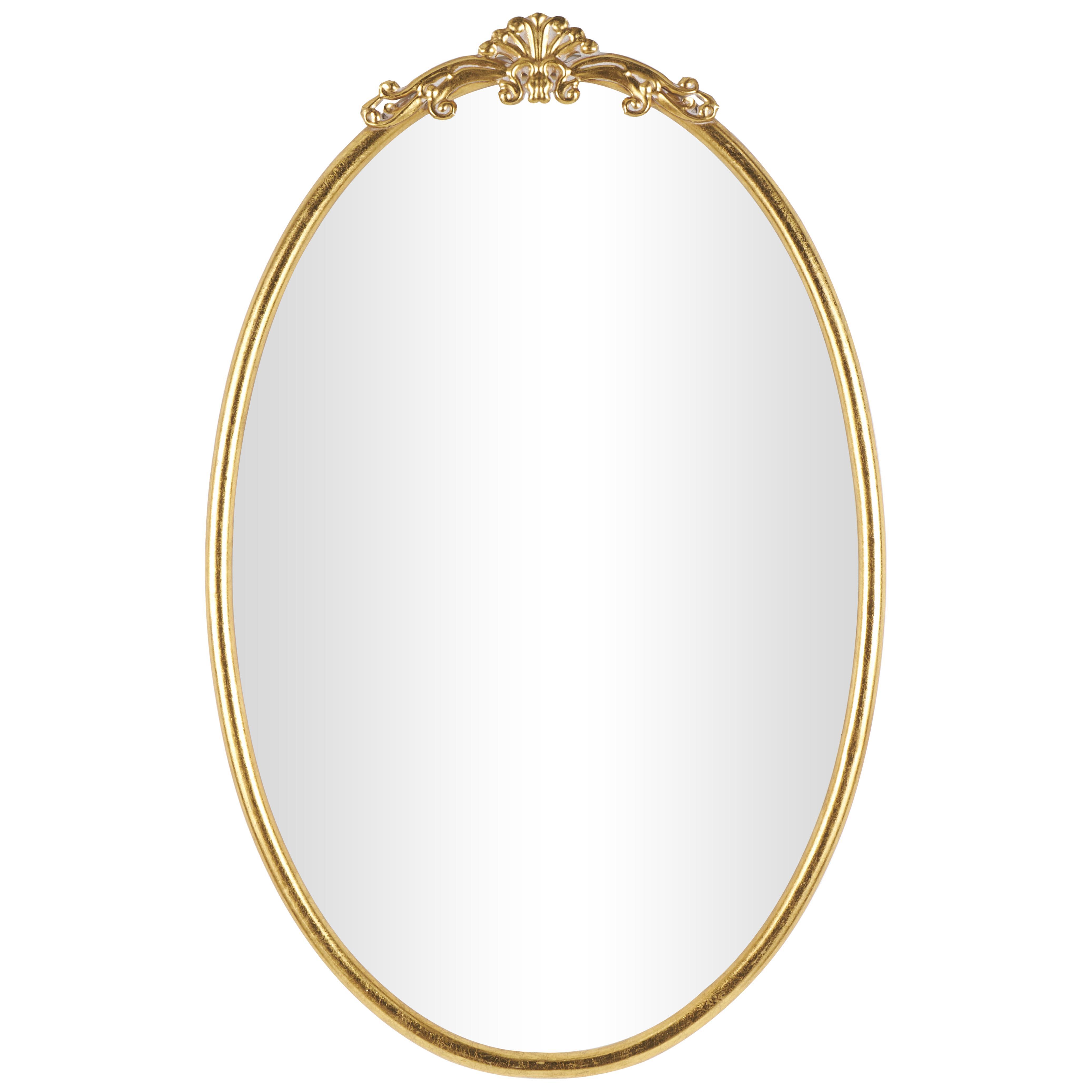 Bayberry Lane Baroque Oval Wall Mirror, , large