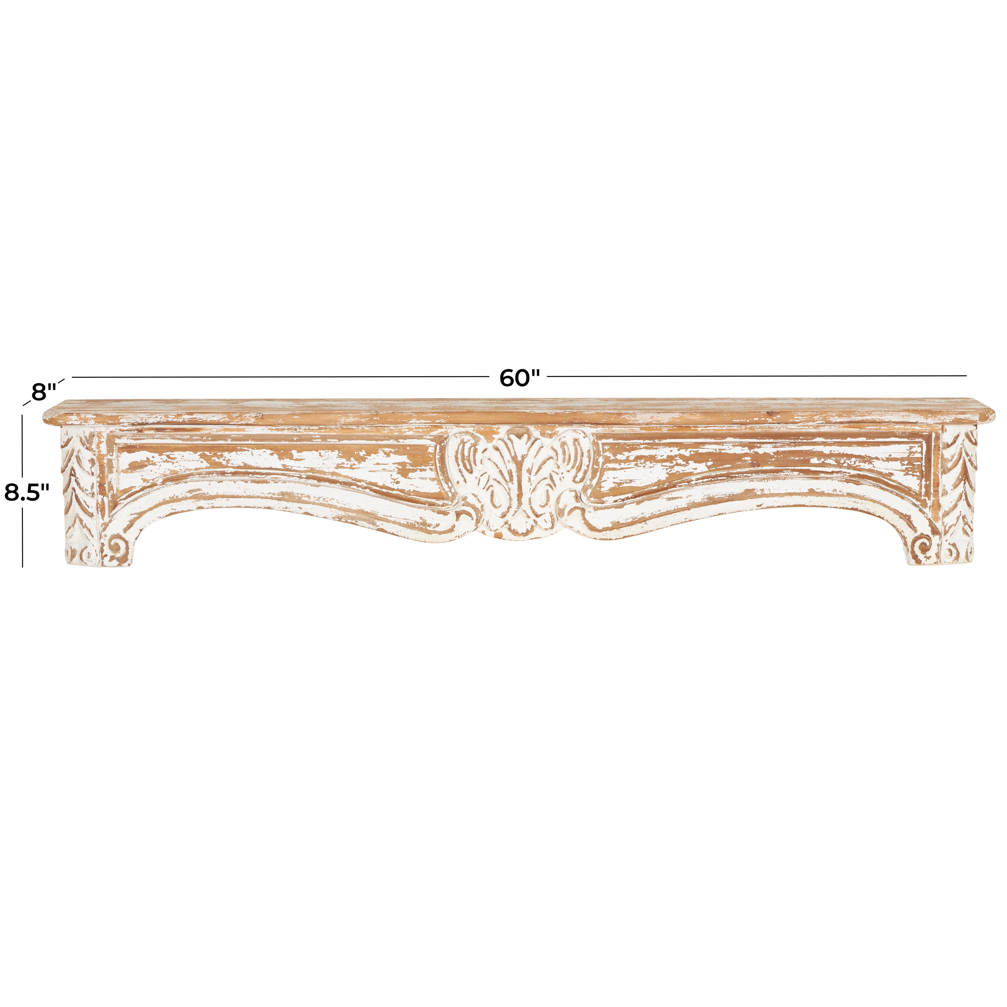 Bayberry Lane Distressed Wall Shelf, , large