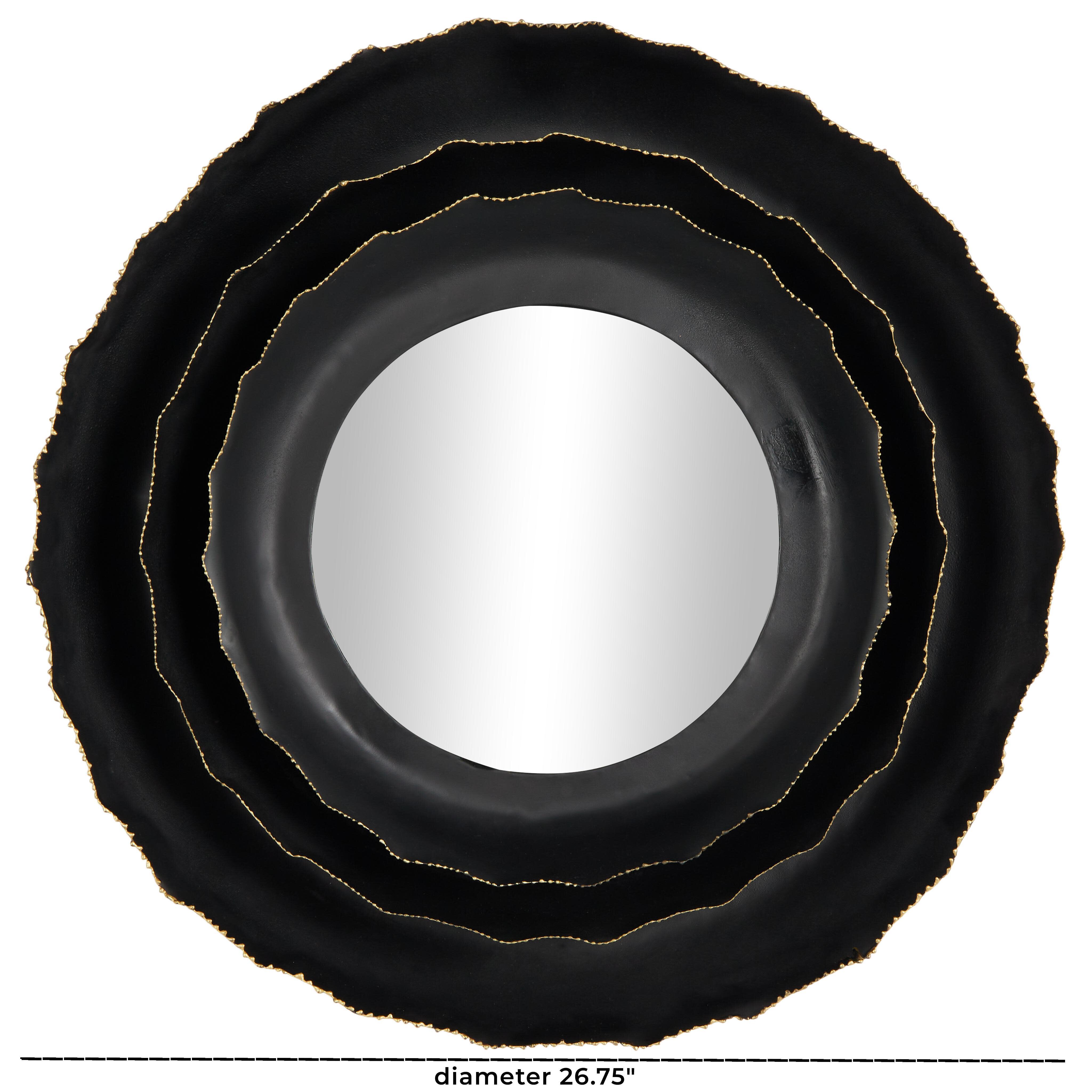 Bayberry Lane Floral Layered Frame Wall Mirror, , large