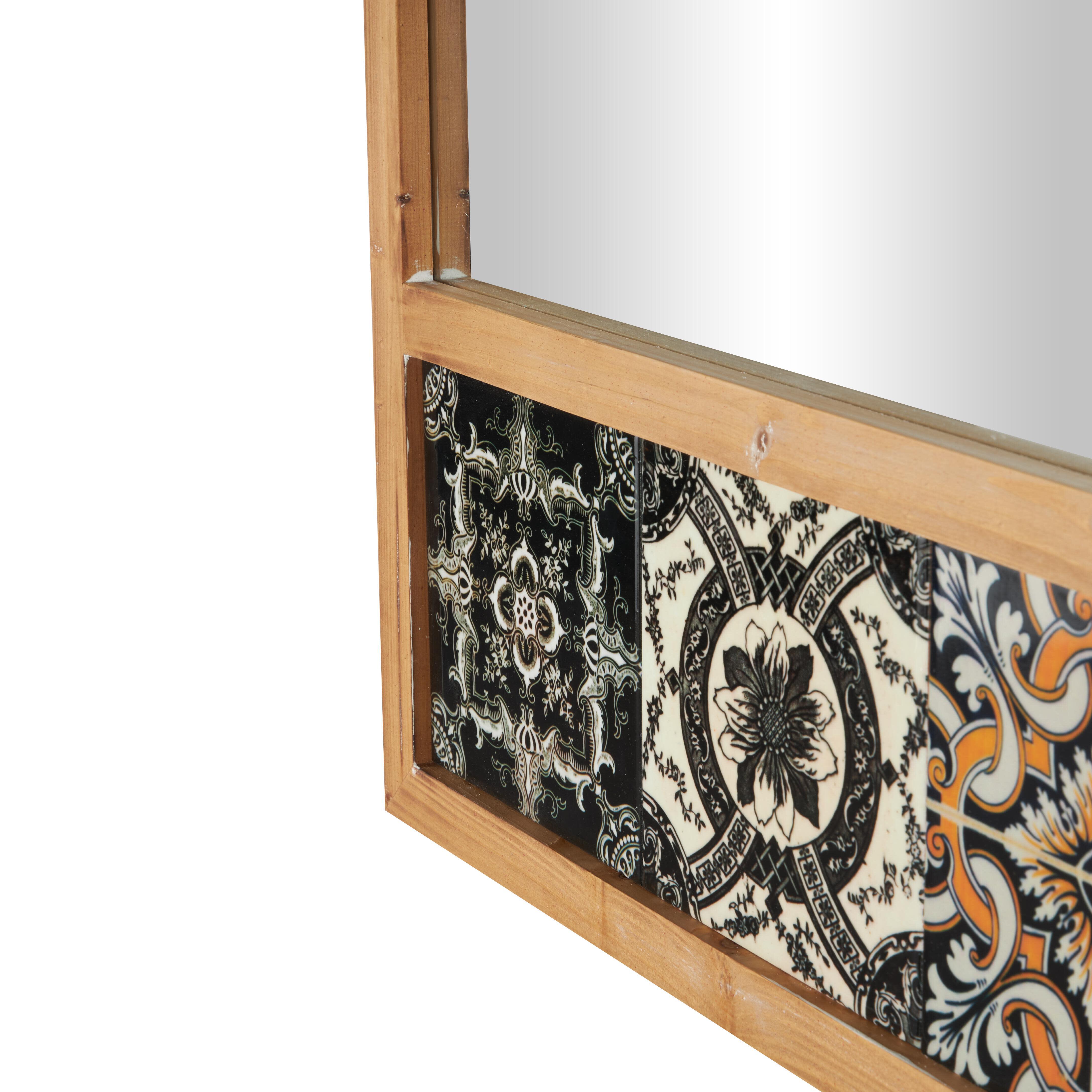 Bayberry Lane Floral Wall Mirror, , large