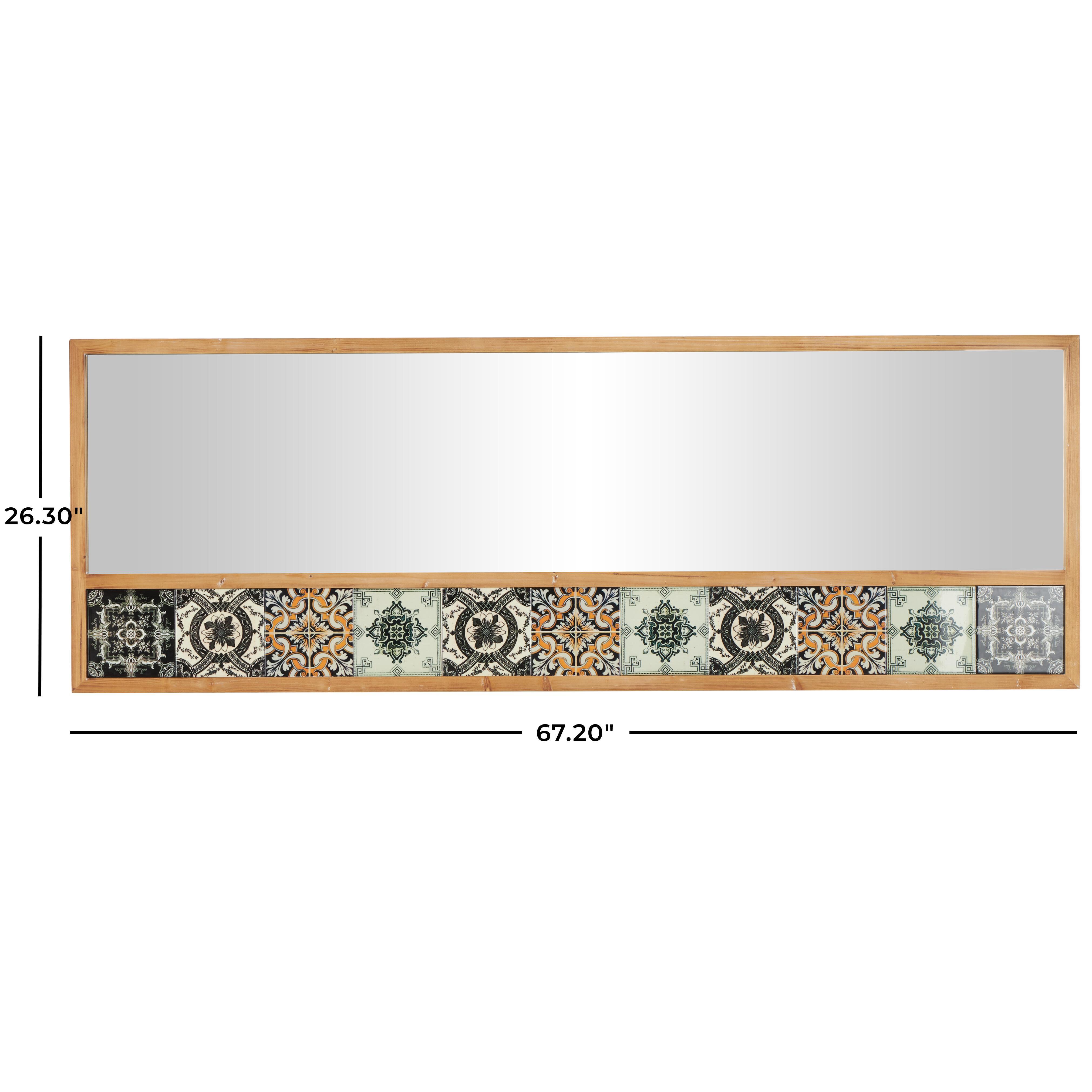 Bayberry Lane Floral Wall Mirror, , large
