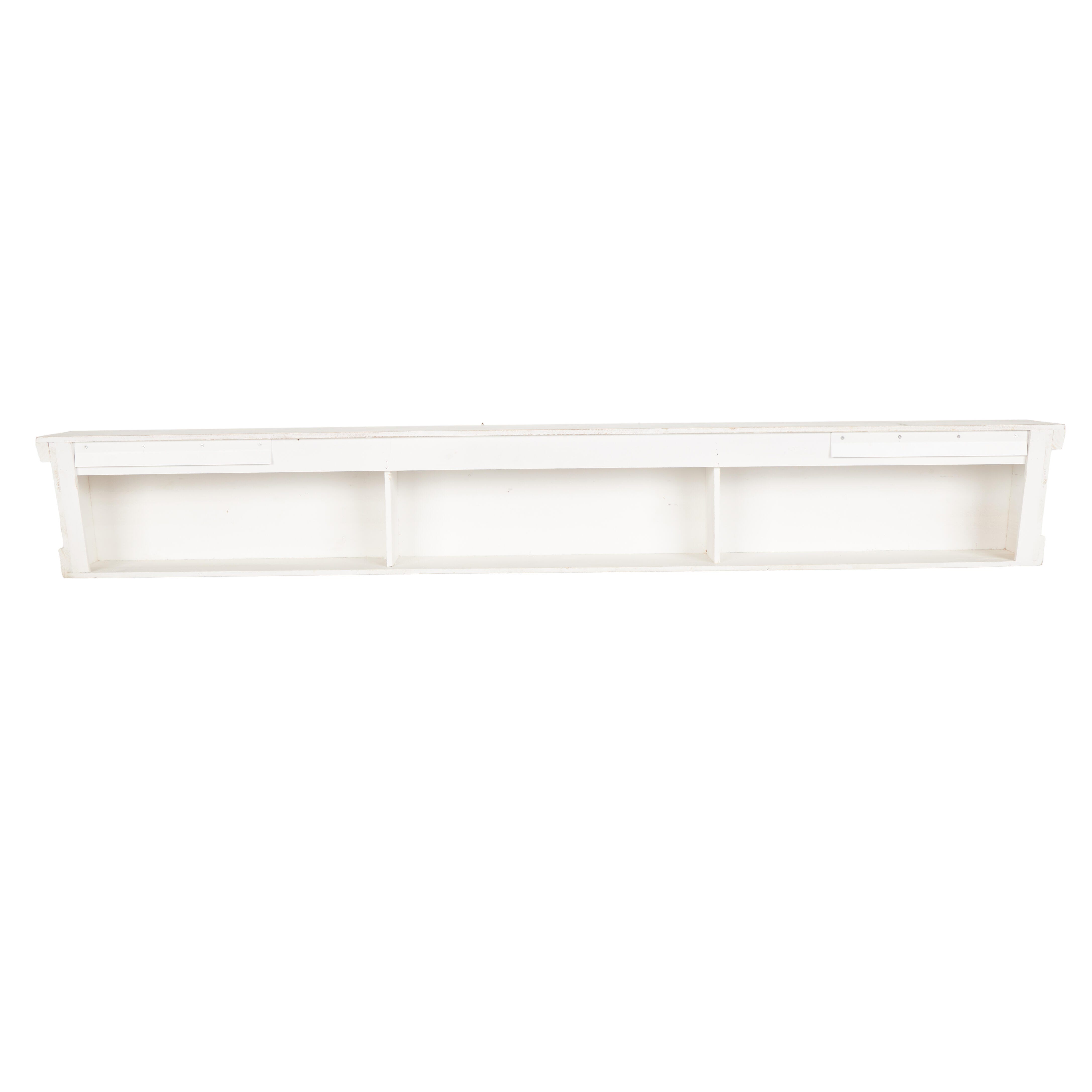 Bayberry Lane Floral Wall Shelf with Brown Distressing, , large